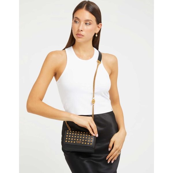 Guess | Iseline mini crossbody bag black | Greek Fashion Room