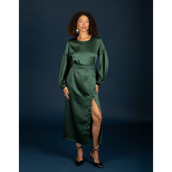 Chaton | Ericka dress green | Greek Fashion Room Chaton | Ericka dress green | Greek Fashion Room
