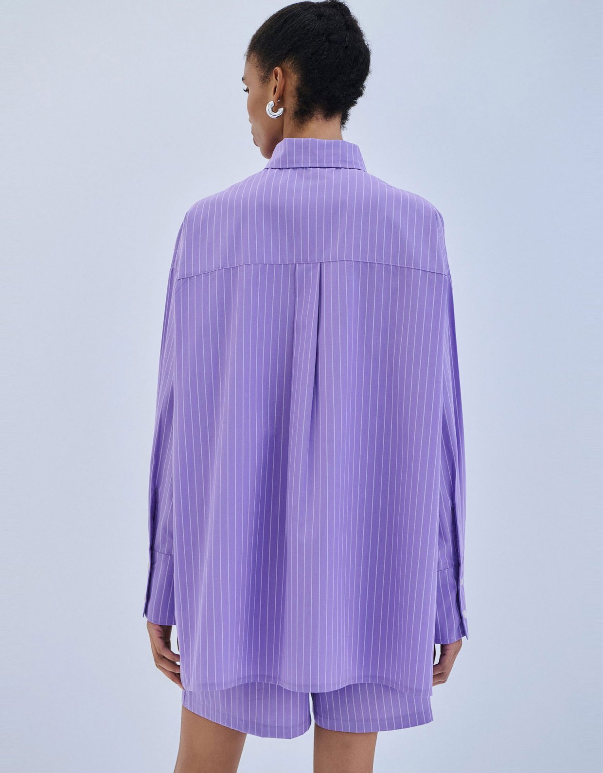 Combos Knitwear Stripped shorts purple