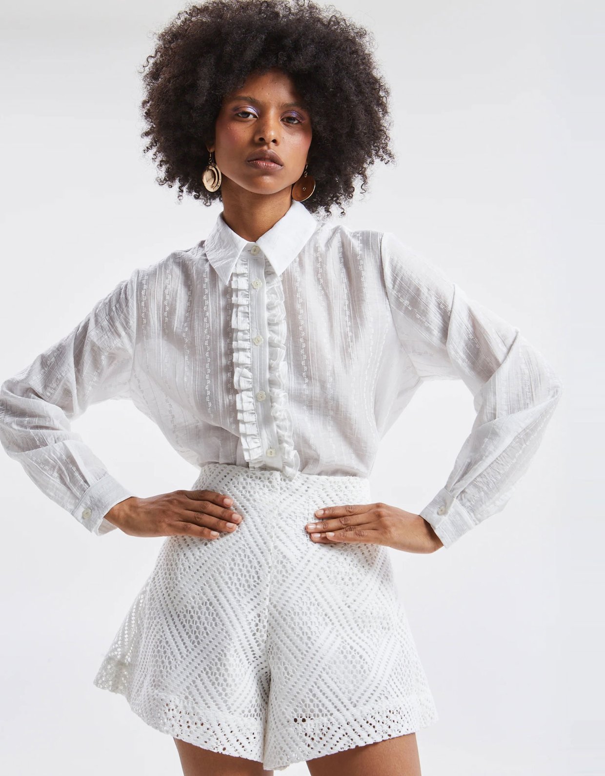 Ananke Clothing Nora knitted shorts white