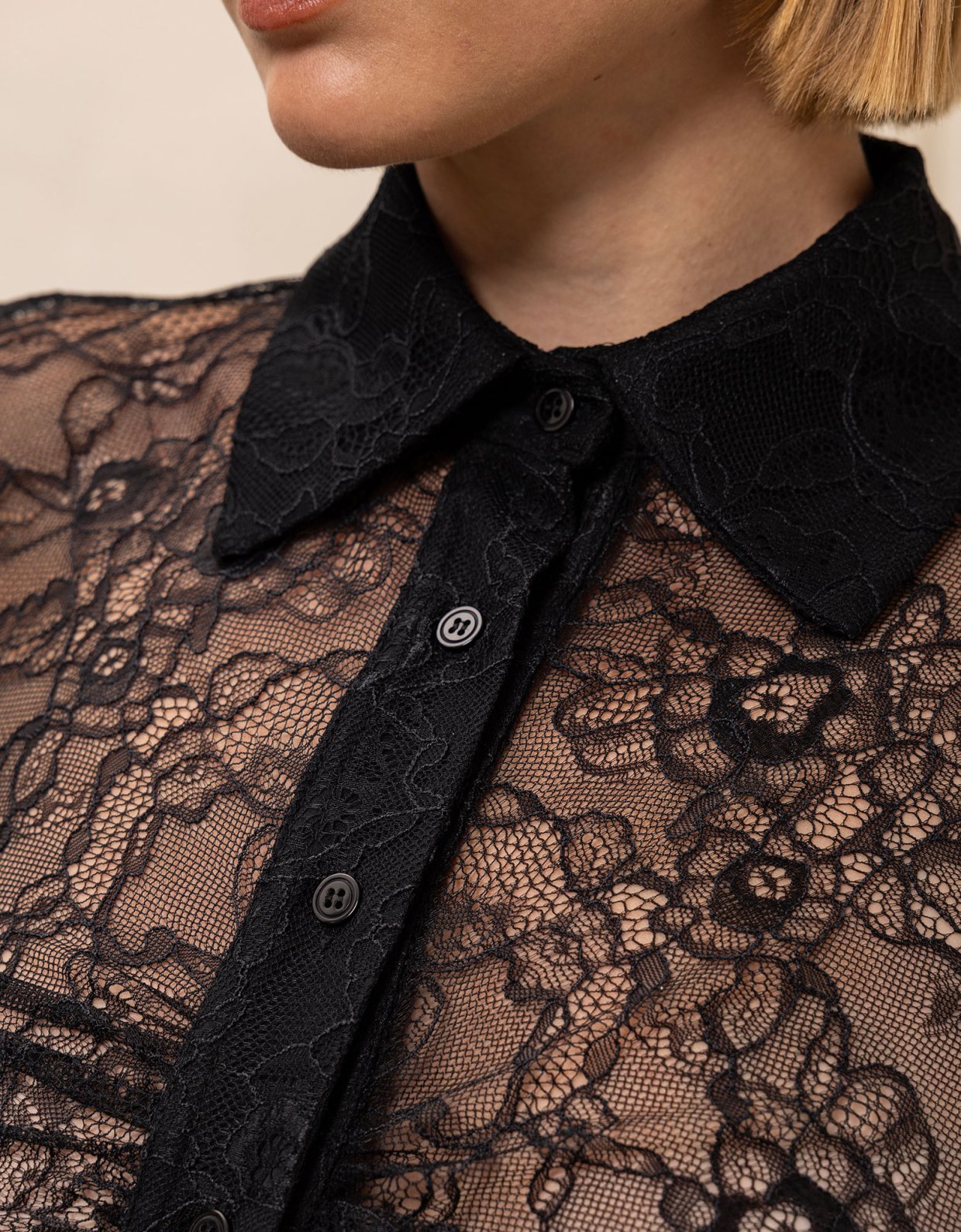 Ciel Concept Manon lace shirt black