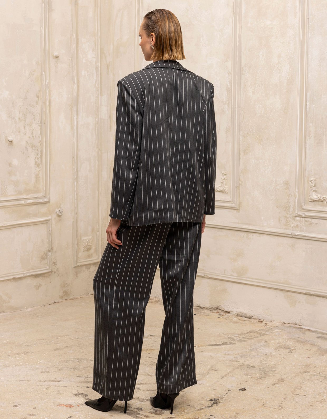 Ciel Concept Pinstripe pants grey