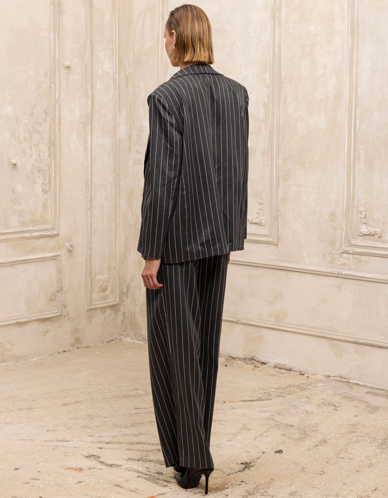 Ciel Concept Pinstripe pants grey