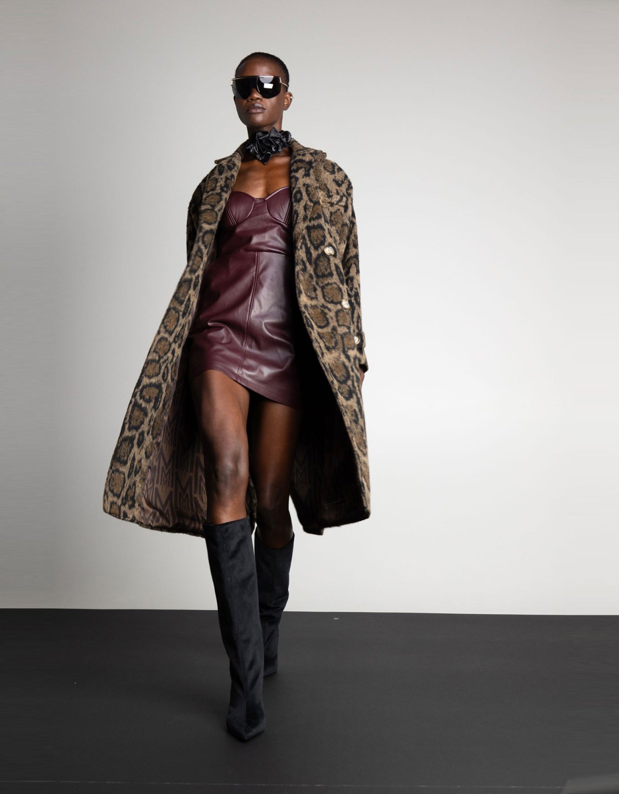 Mallory the label Iris coat animal print