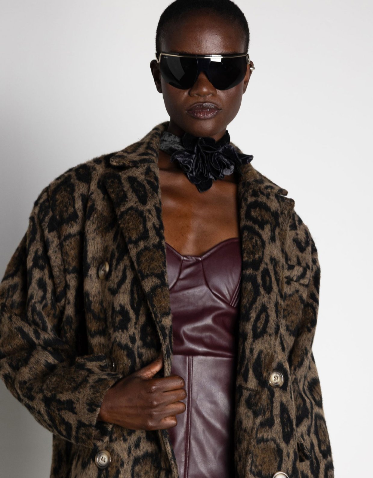 Mallory the label Iris coat animal print