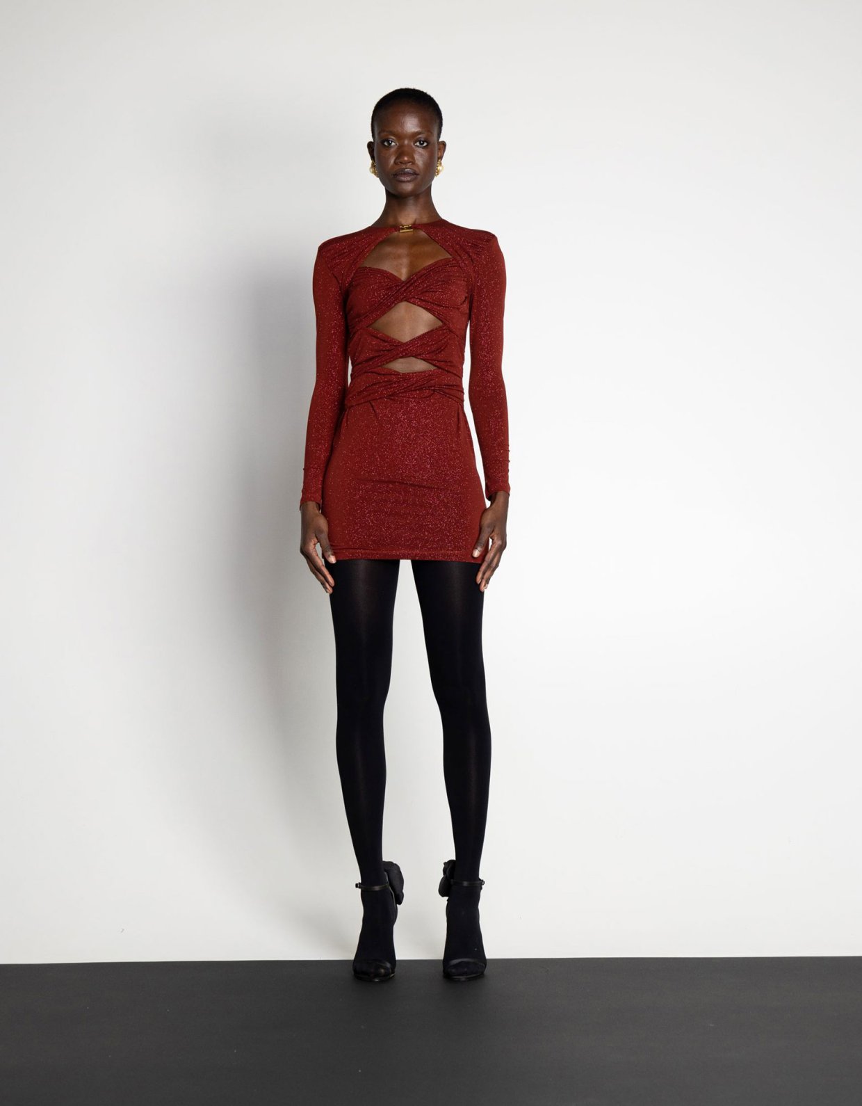 Mallory the label Renata dress red lurex