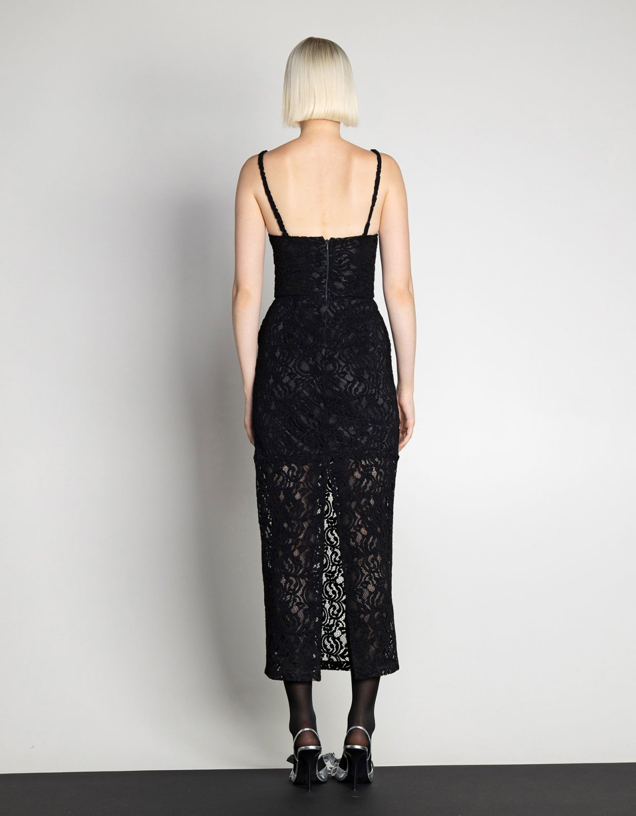 Mallory the label Rose lace dress black