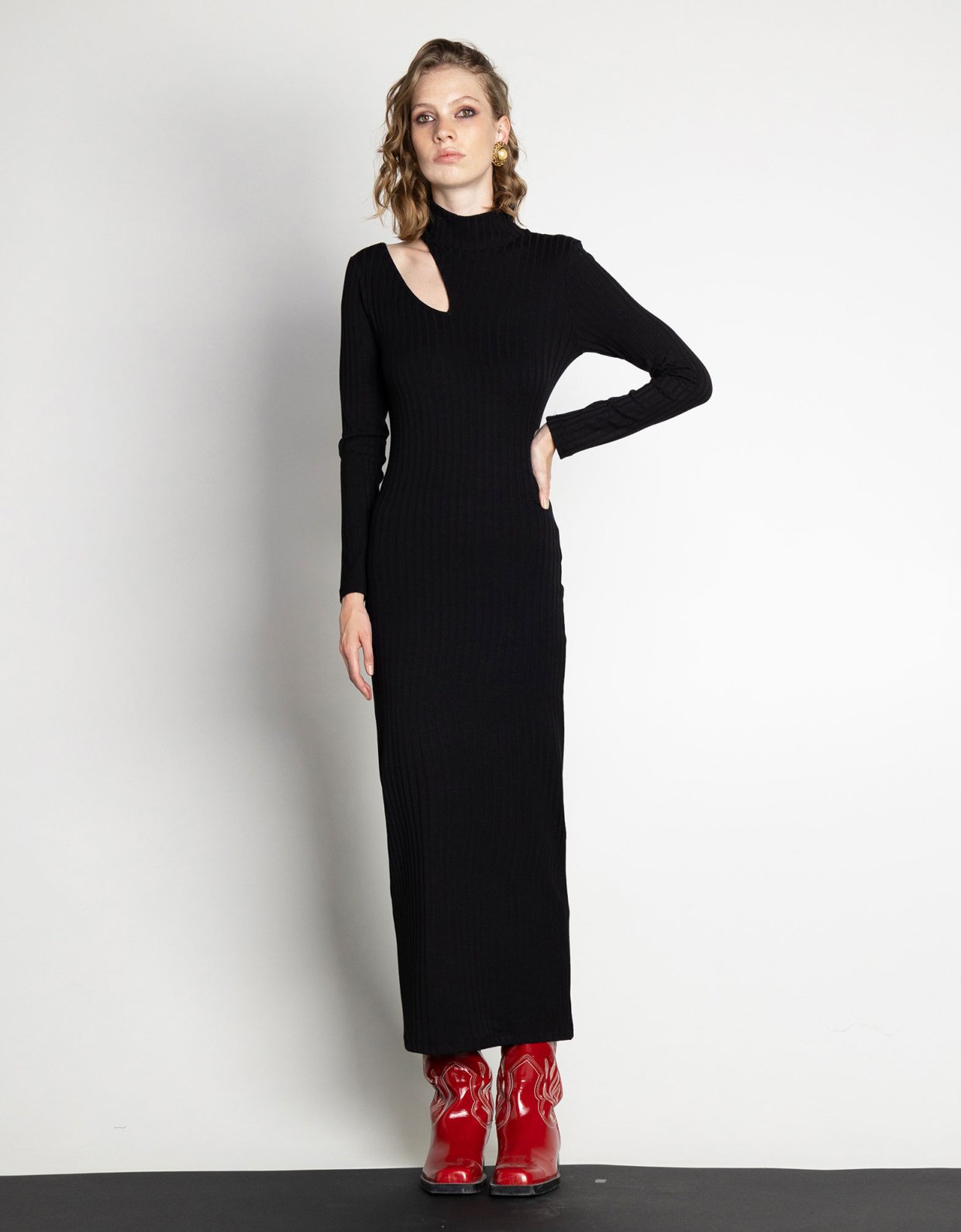 Mallory the label Lotus dress black