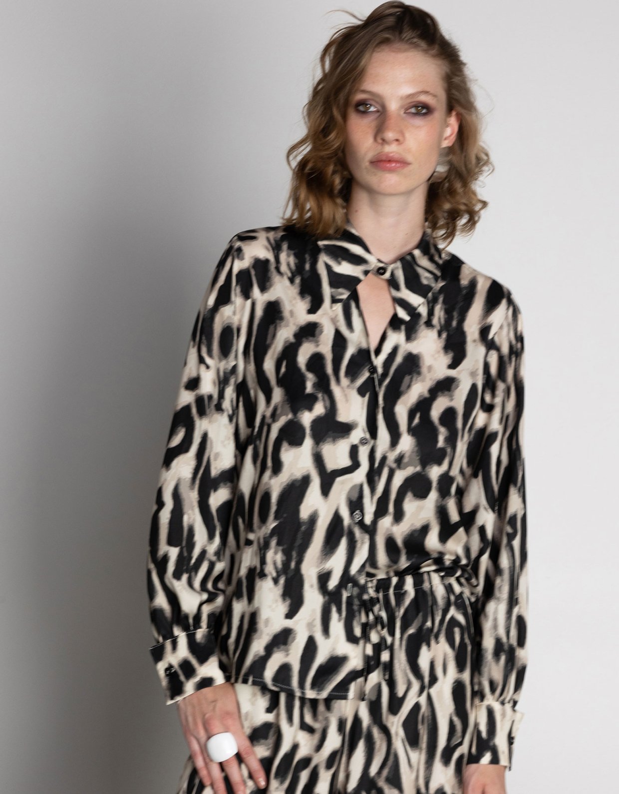 Mallory the label Noah animal print shirt