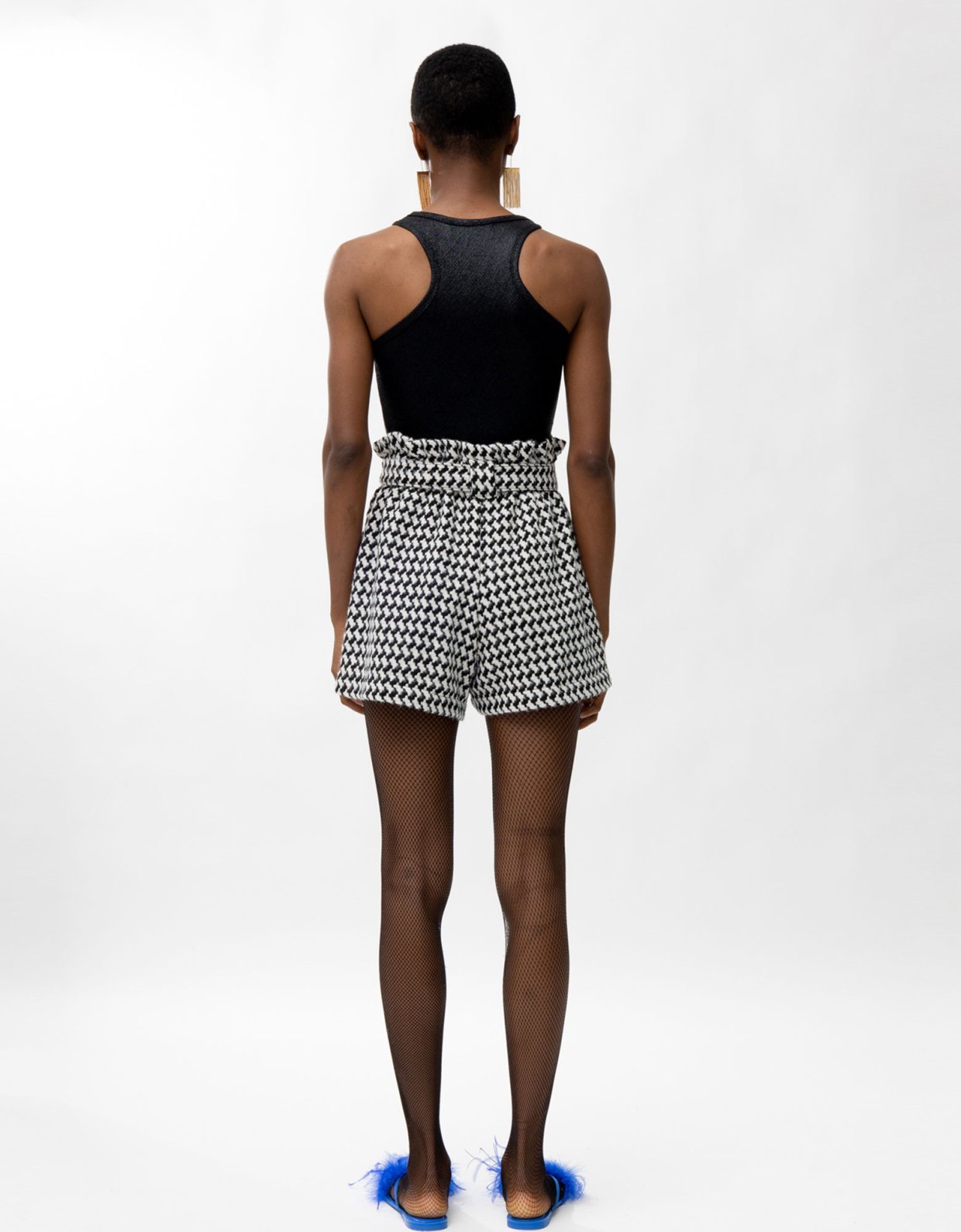 Mallory the label Keisa black and white shorts