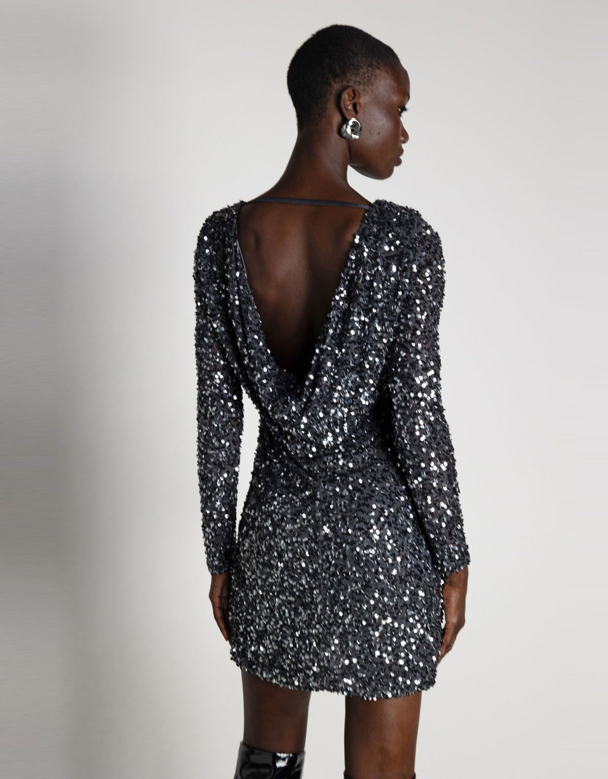 Mallory the label Mara sequin dress grey