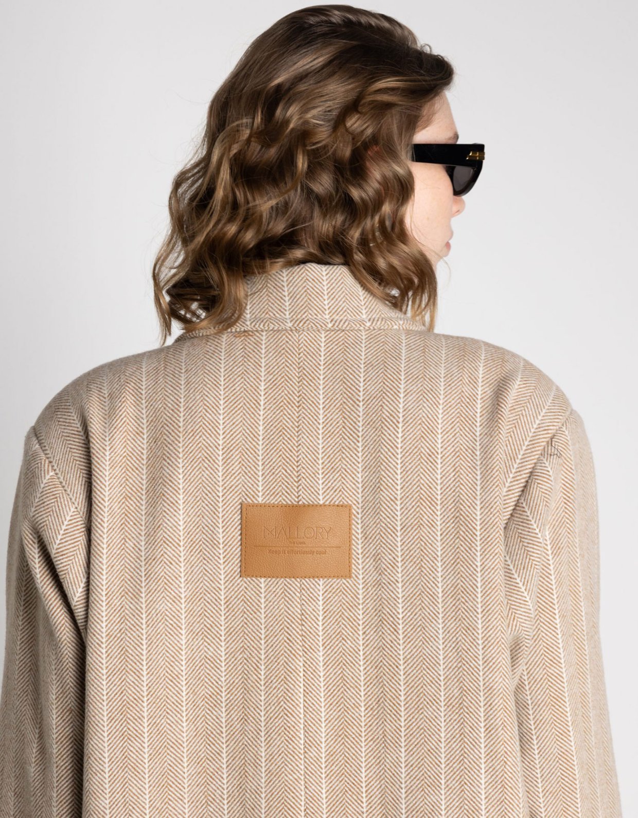 Mallory the label Iris coat stripped beige