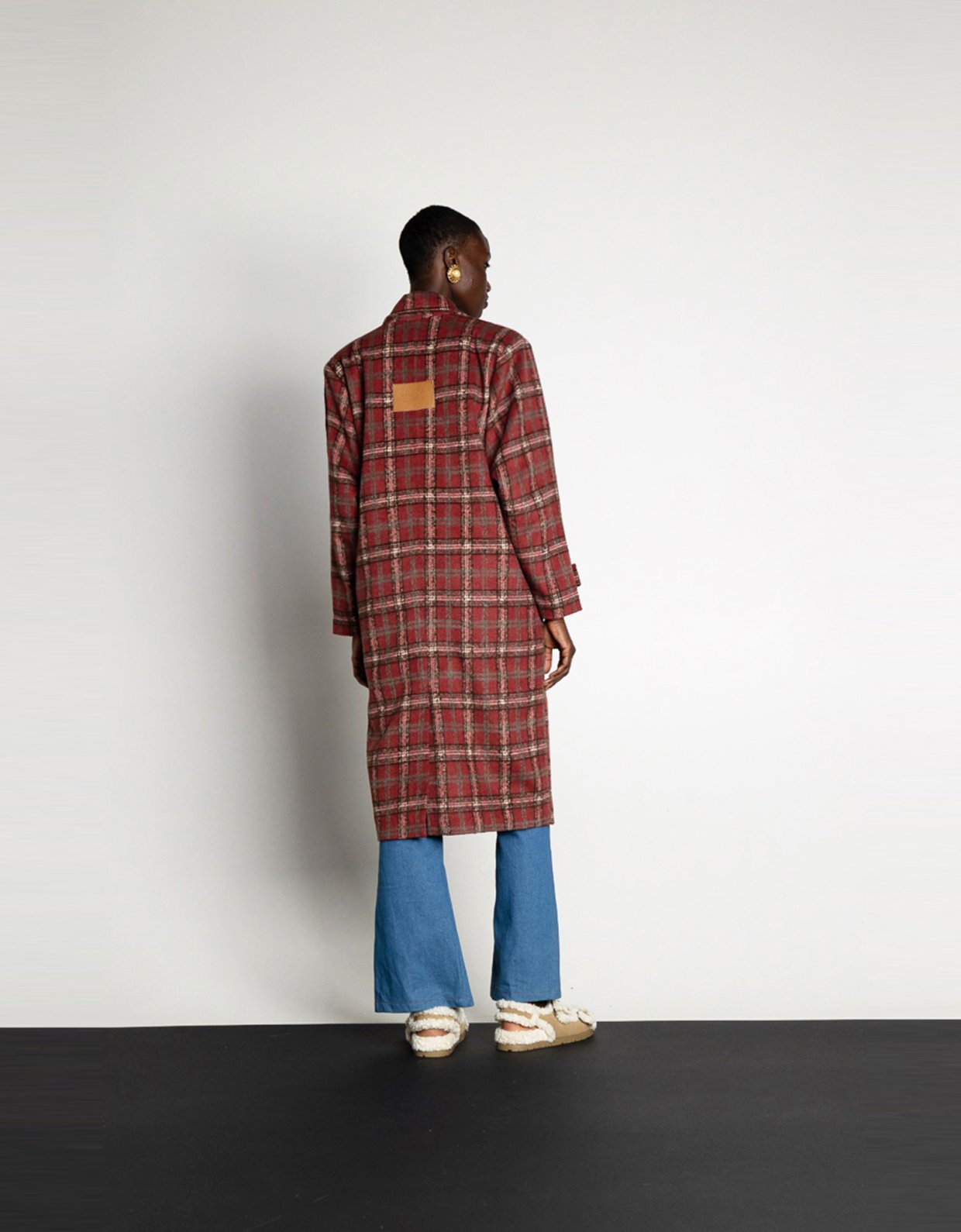 Mallory the label Iris coat red check