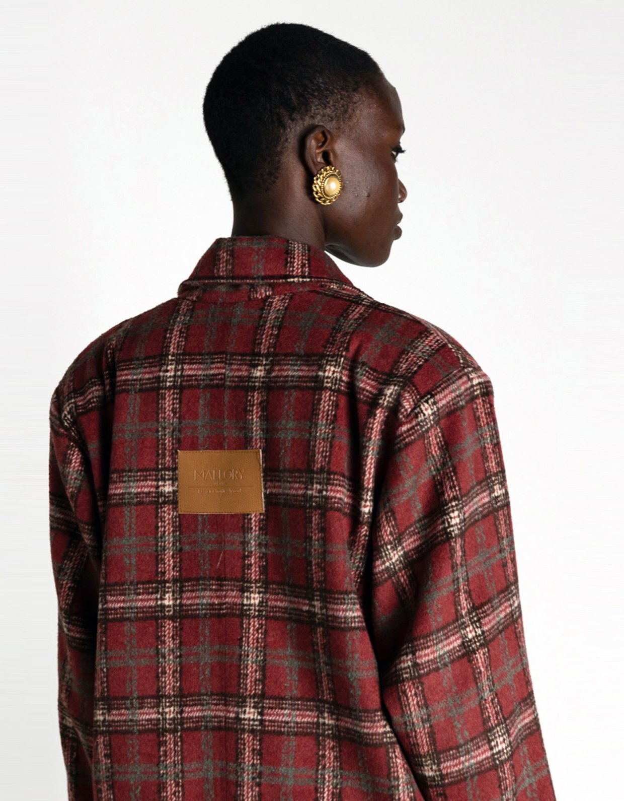 Mallory the label Iris coat red check