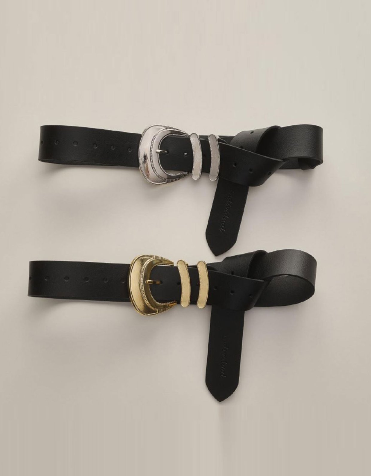 Individual Art Leather Let’s dance leather belt black gold