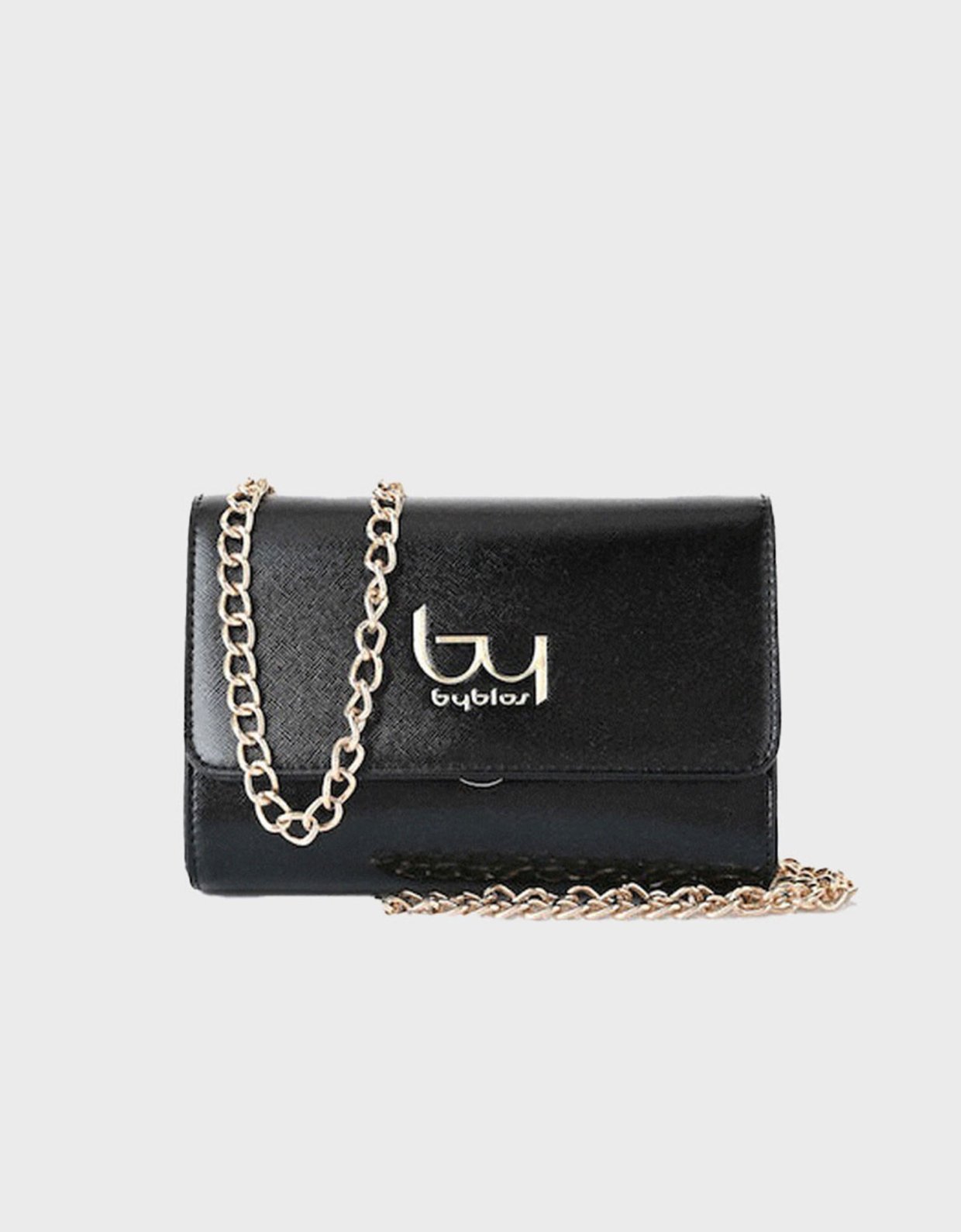 By Byblos Olivia metal flap bag black