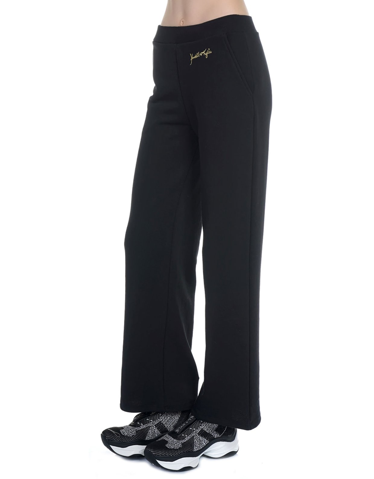 Kendall + Kylie Classic straight sweatpants black