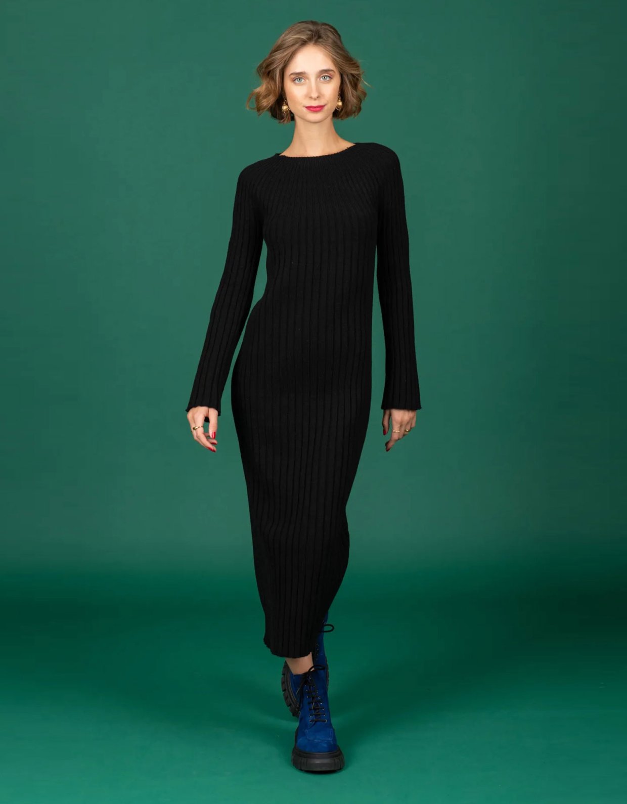 Chaton Linnea knit dress black