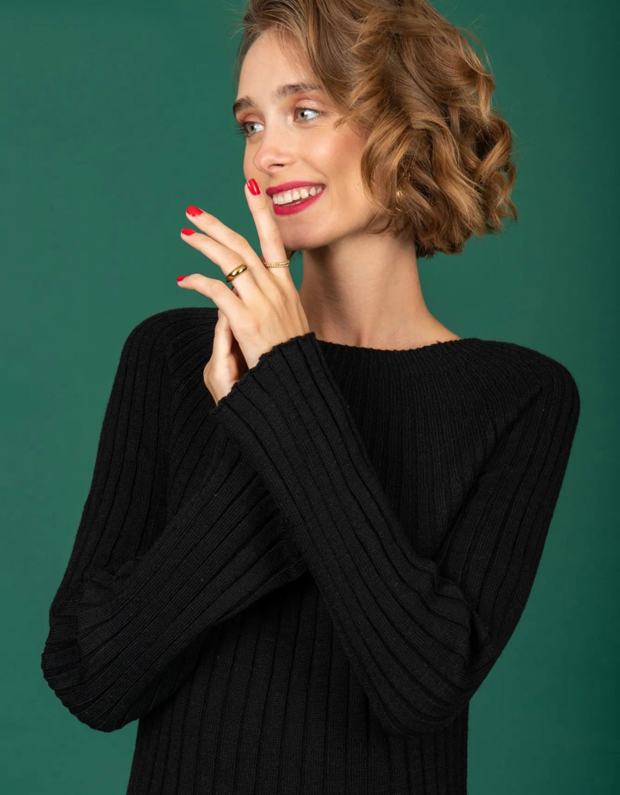 Chaton Linnea knit dress black