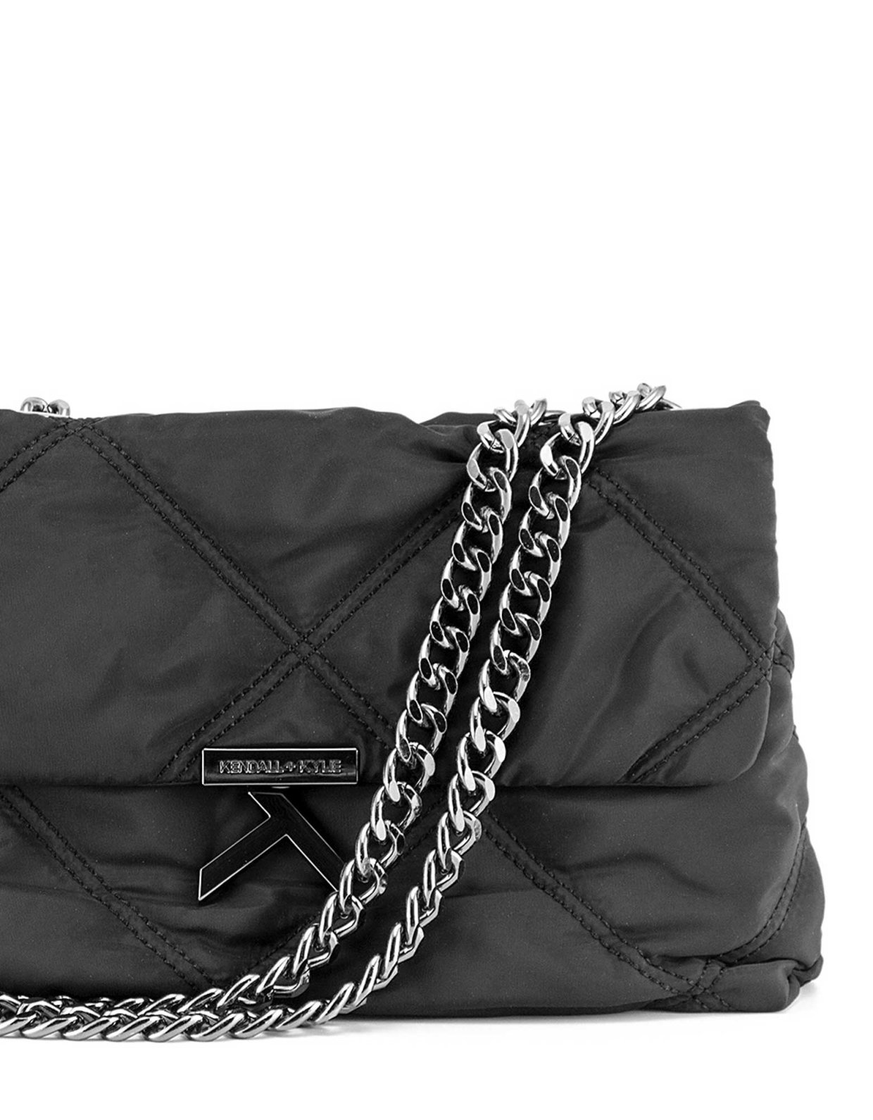 Kendall + Kylie Alexis quilted nylon bag black
