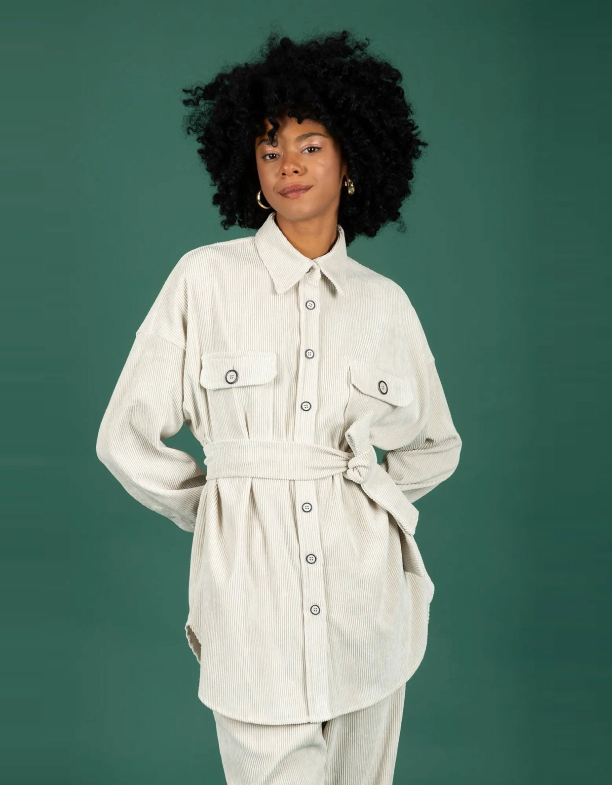 Chaton Cooper oversize shirt vanilla