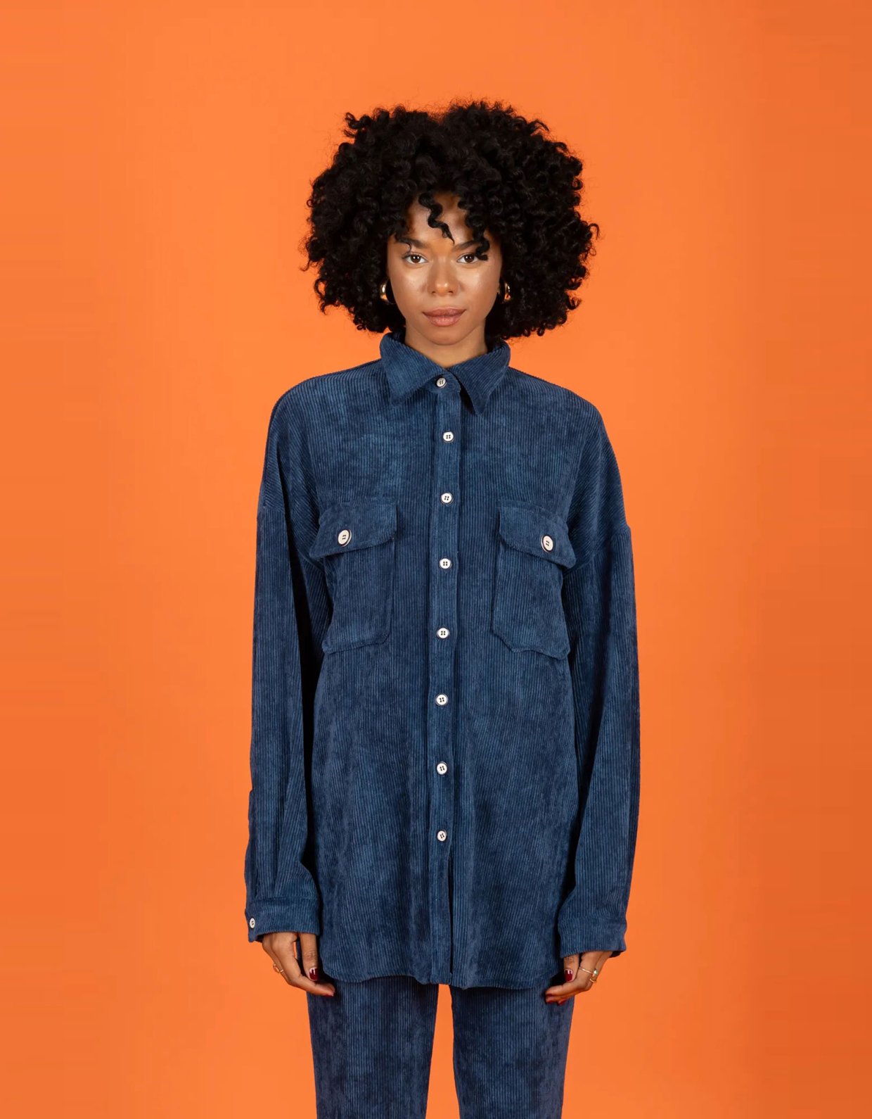 Chaton Cooper oversize shirt petrol