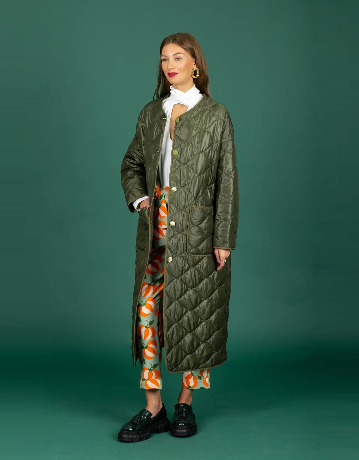 Chaton Puffer coat olive