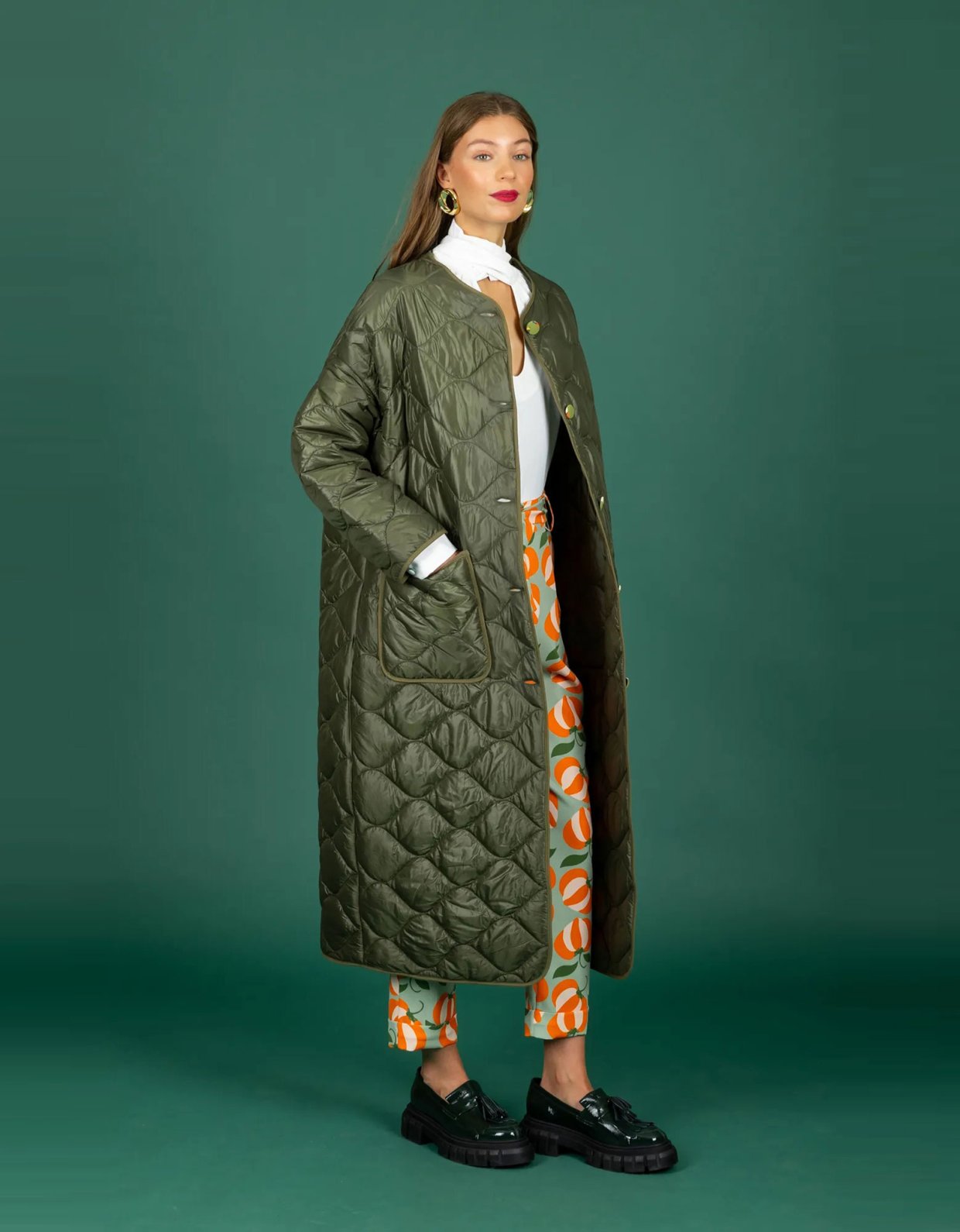 Chaton Puffer coat olive