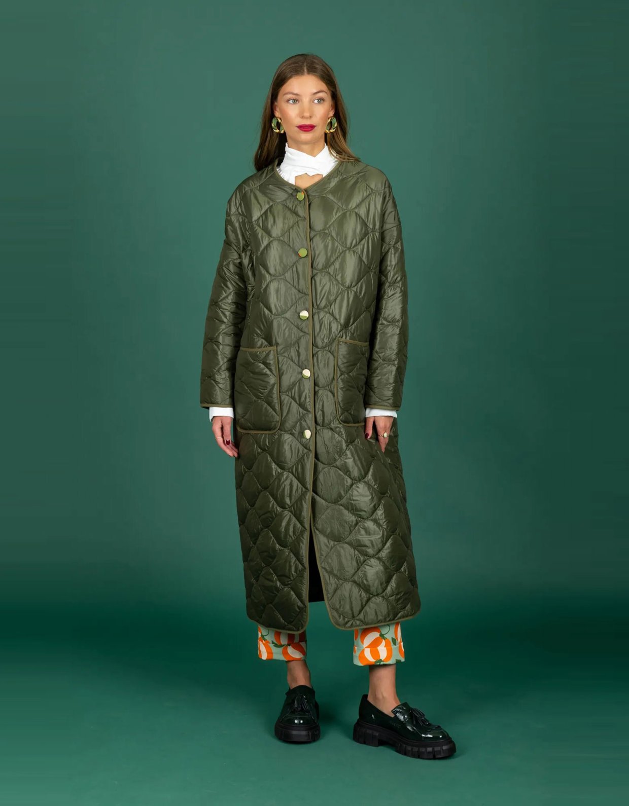 Chaton Puffer coat olive