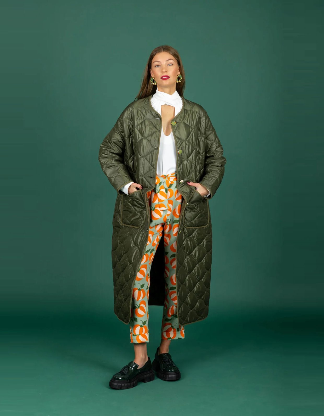 Chaton Puffer coat olive