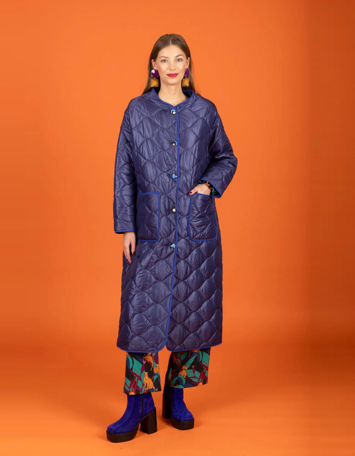 Chaton Puffer coat ink blue