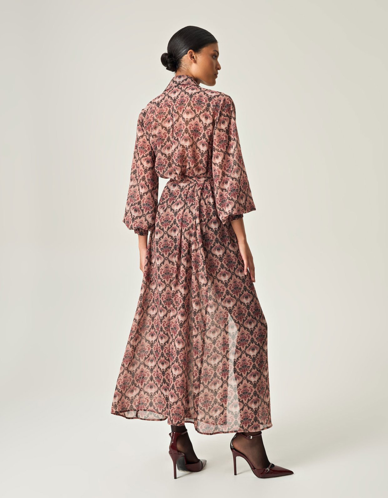 Eveleya Vintage rosewood shirt dress