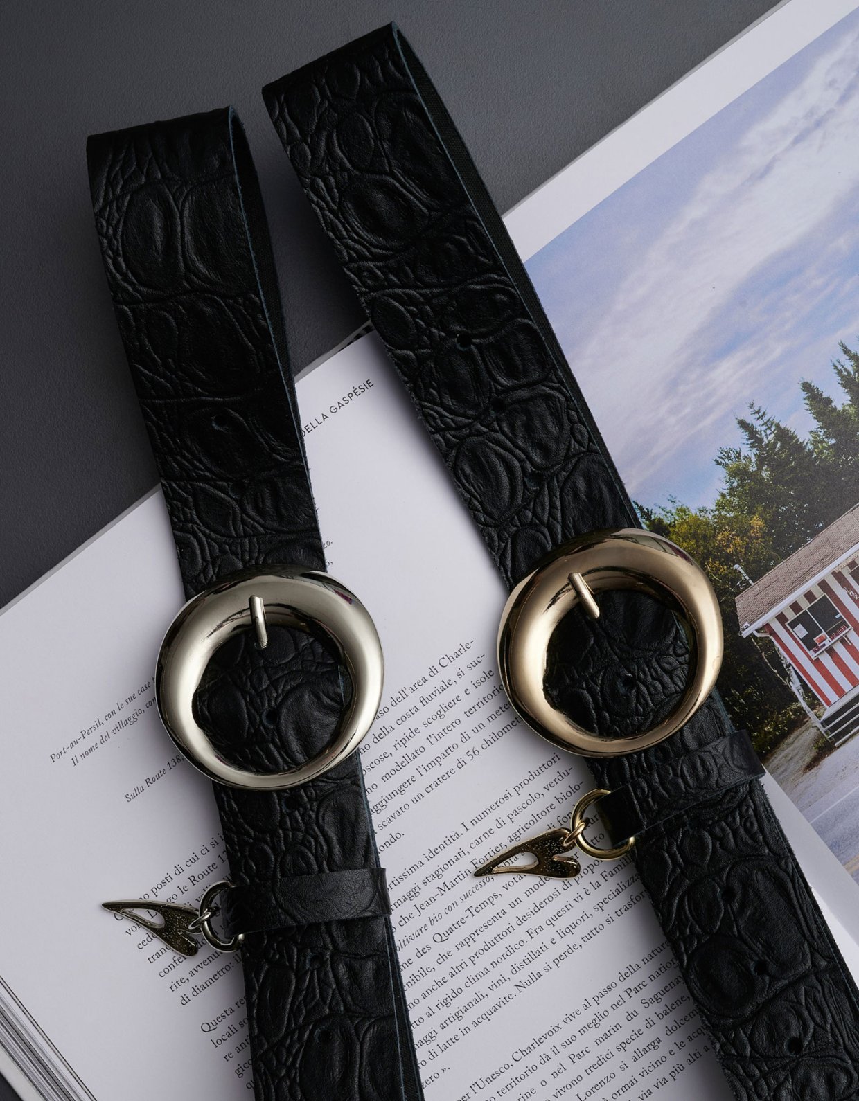 Individual Art Leather Time and love belt black gold