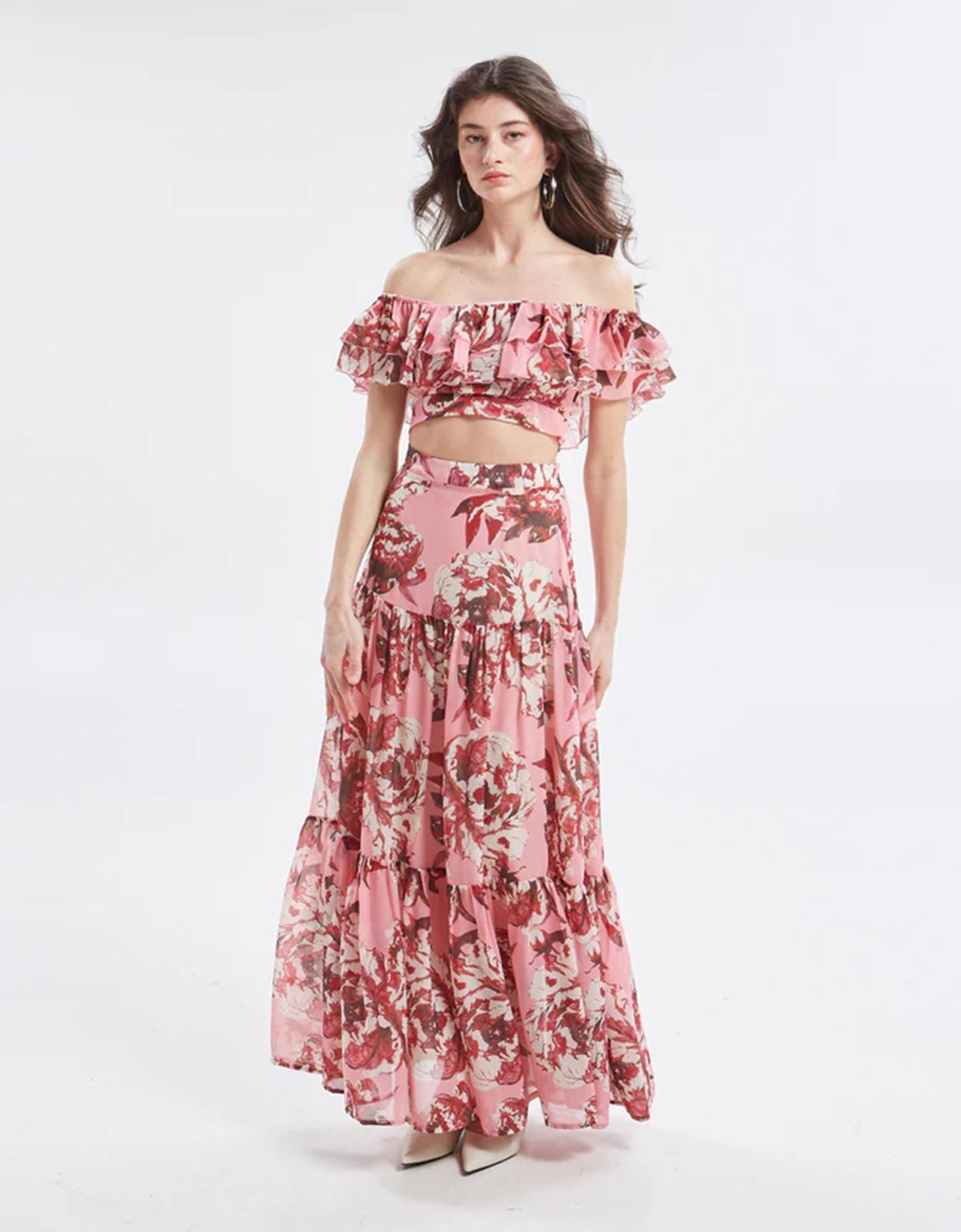 Ananke Clothing Oriane floral ruffle top