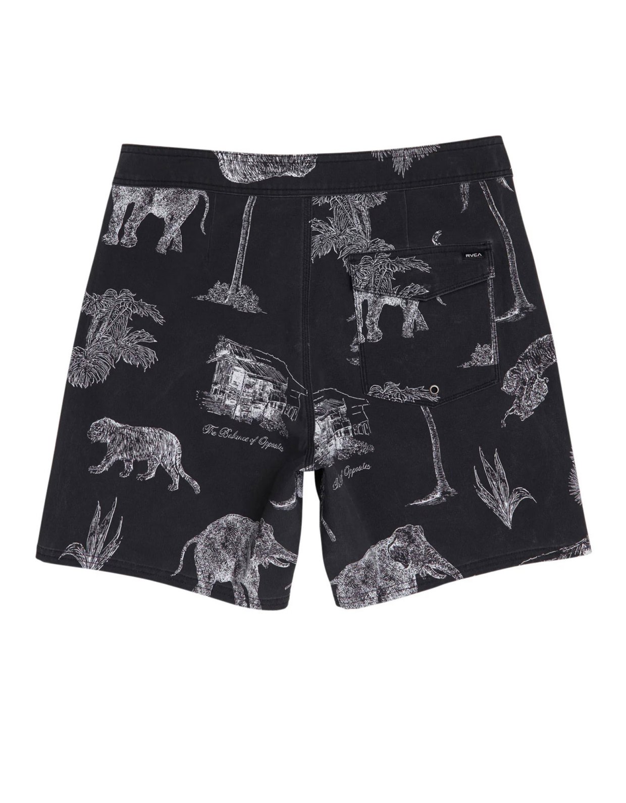 Rvca Va pigment trunk b&w swim short