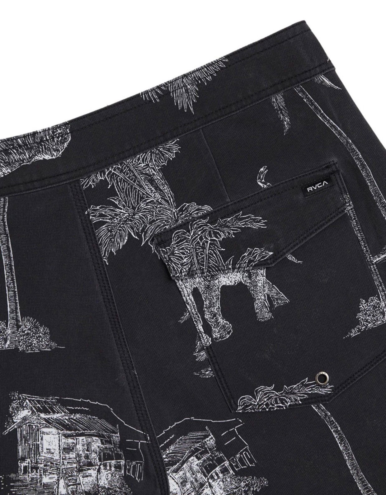 Rvca Va pigment trunk b&w swim short