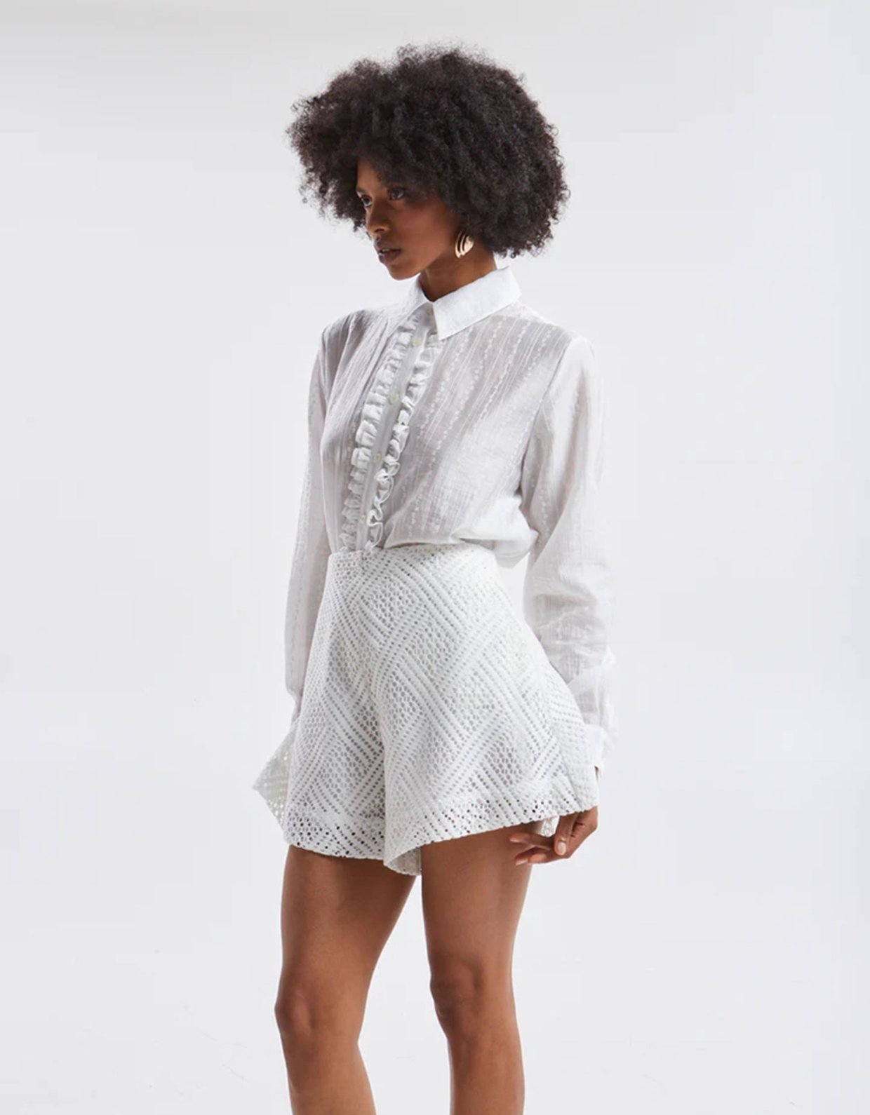 Ananke Clothing Nora knitted shorts white