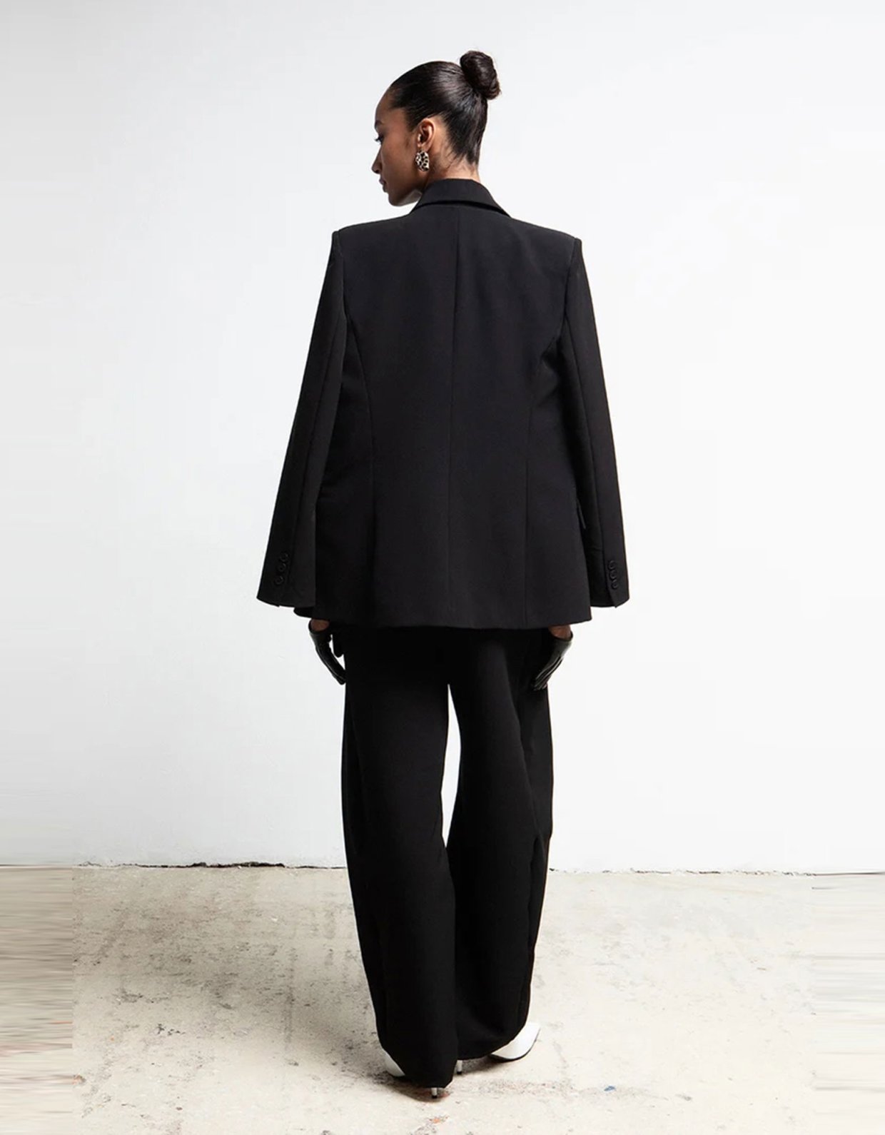 Eveleya Black oversized tailored blazer