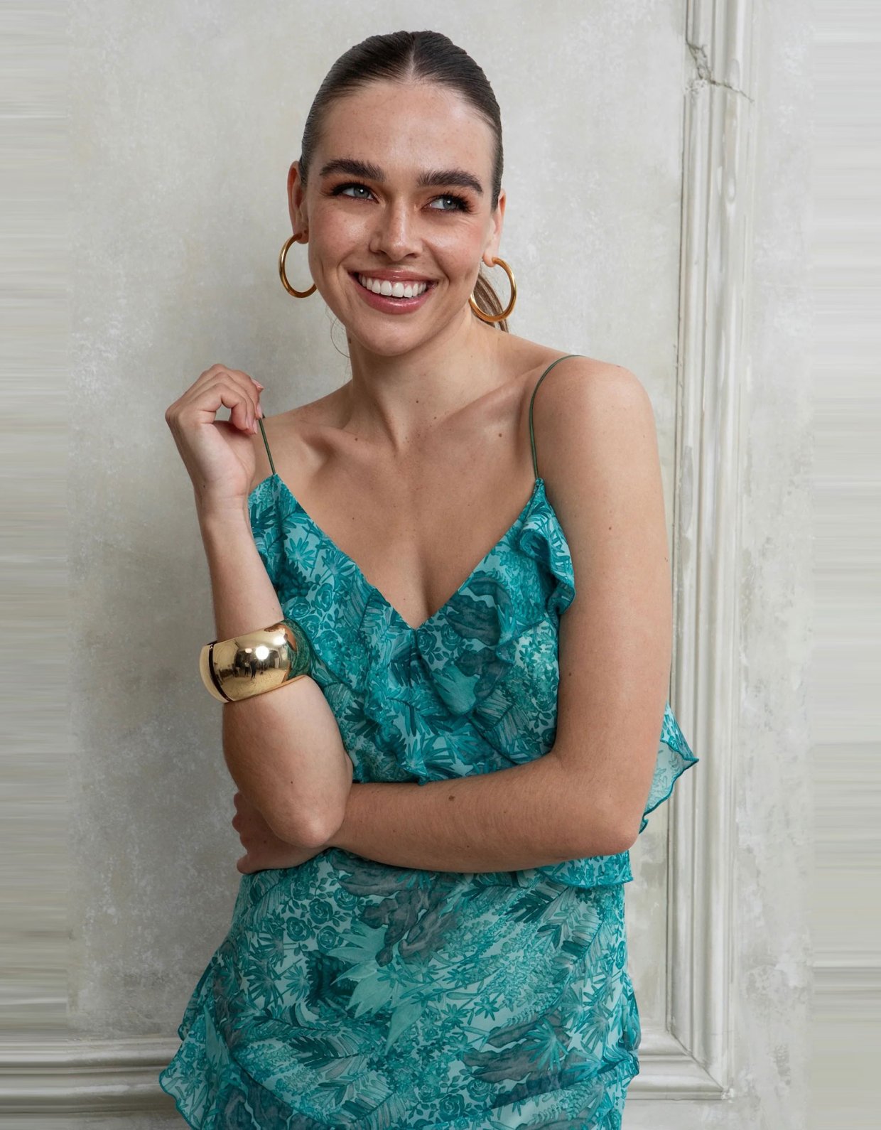 Eveleya Serafina maxi dress with ruffles