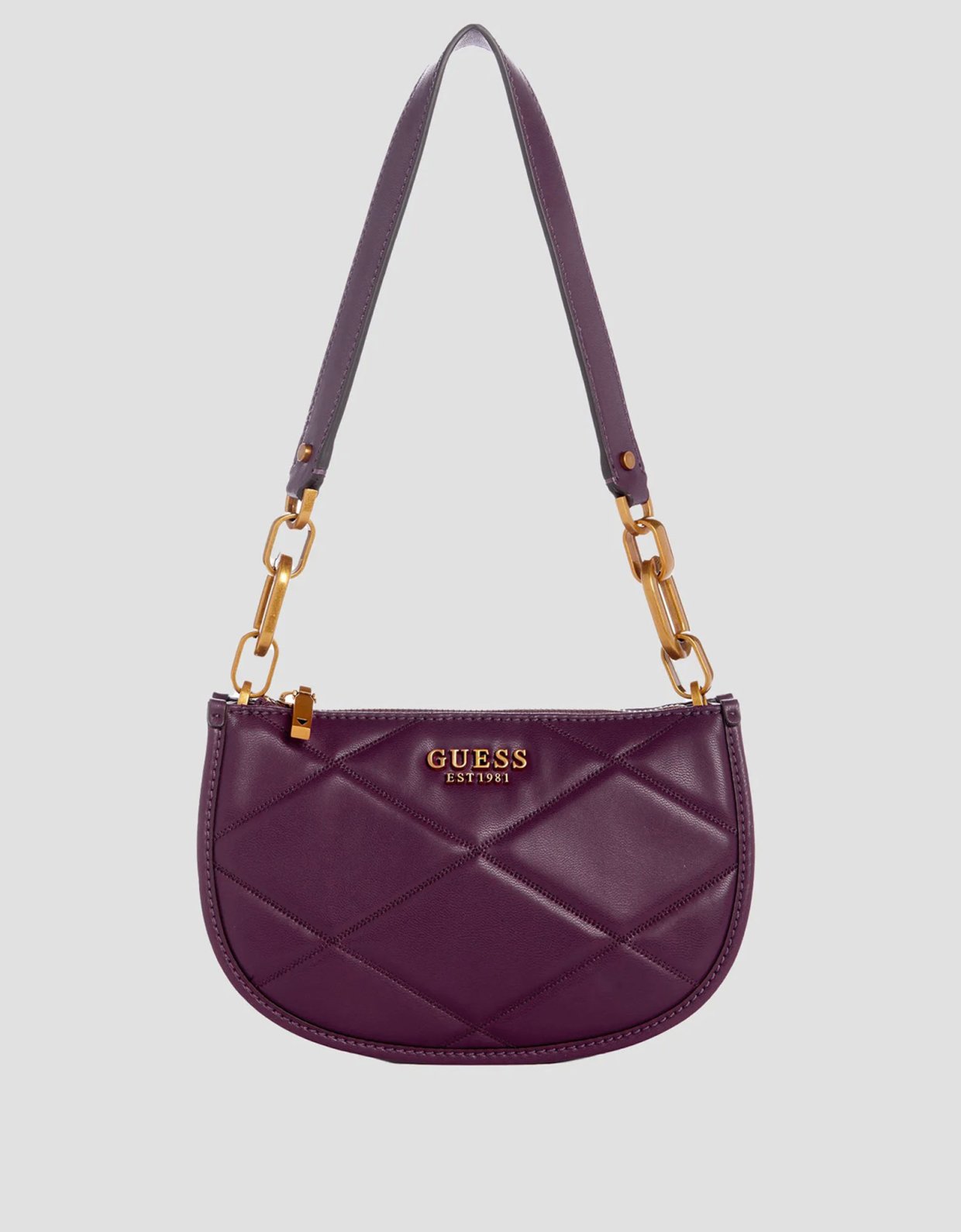 Guess Cilian shoulder quilted bag amethyst