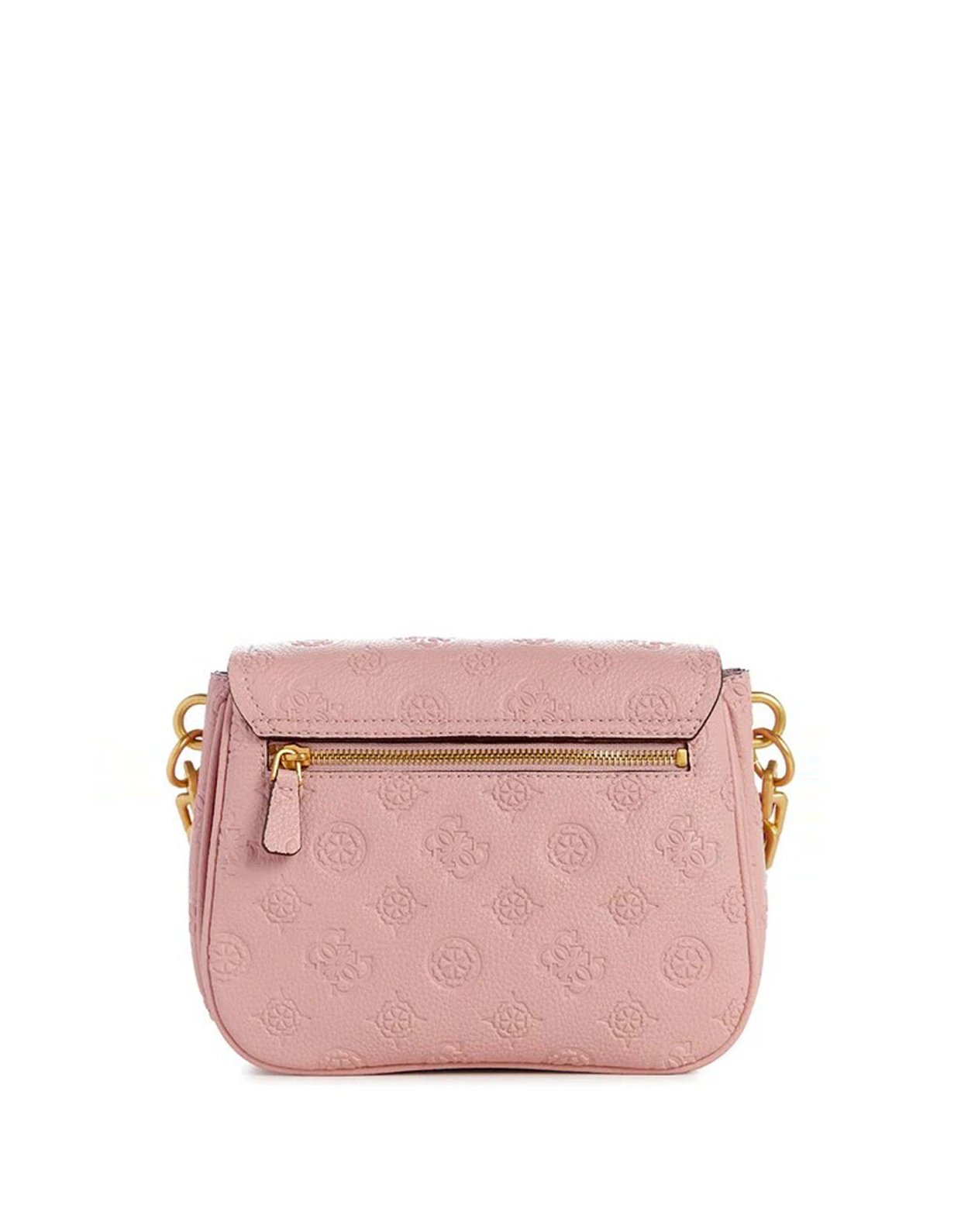 Guess Izzy peony crossbody compartments bag apricot rose logo