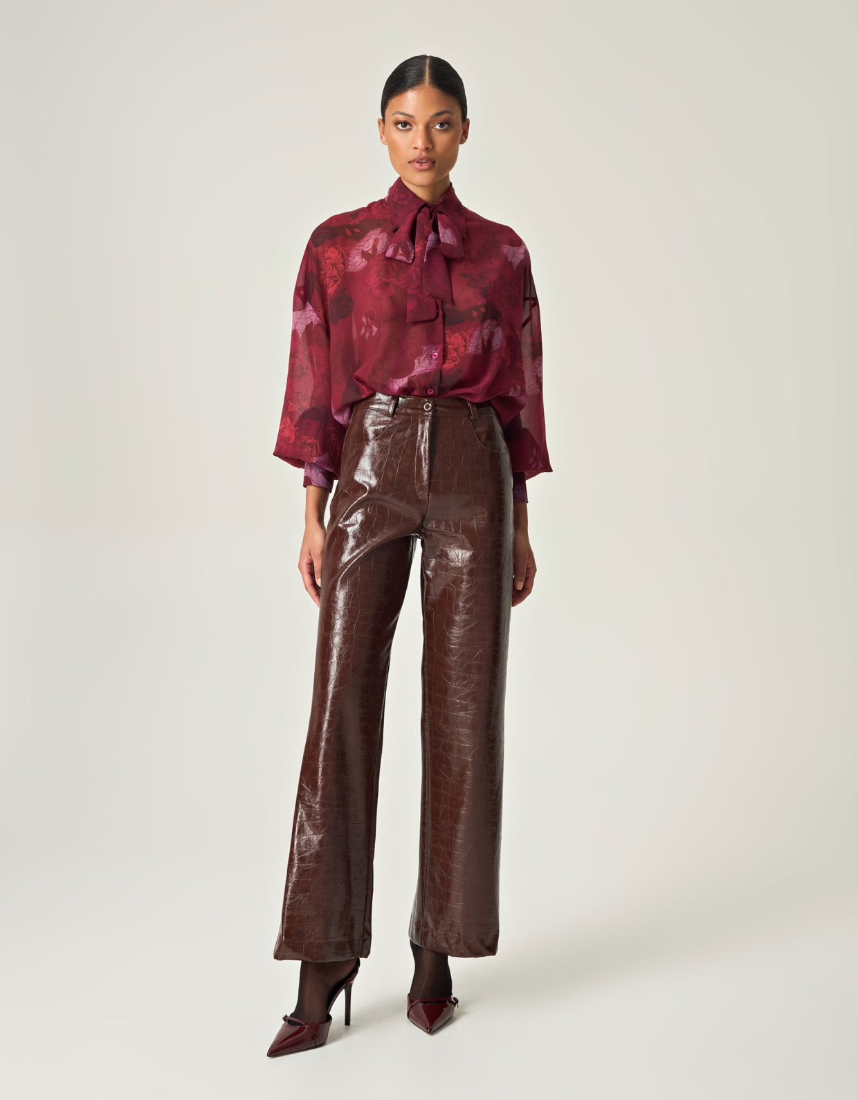 Eveleya Crimson allure oversized shirt