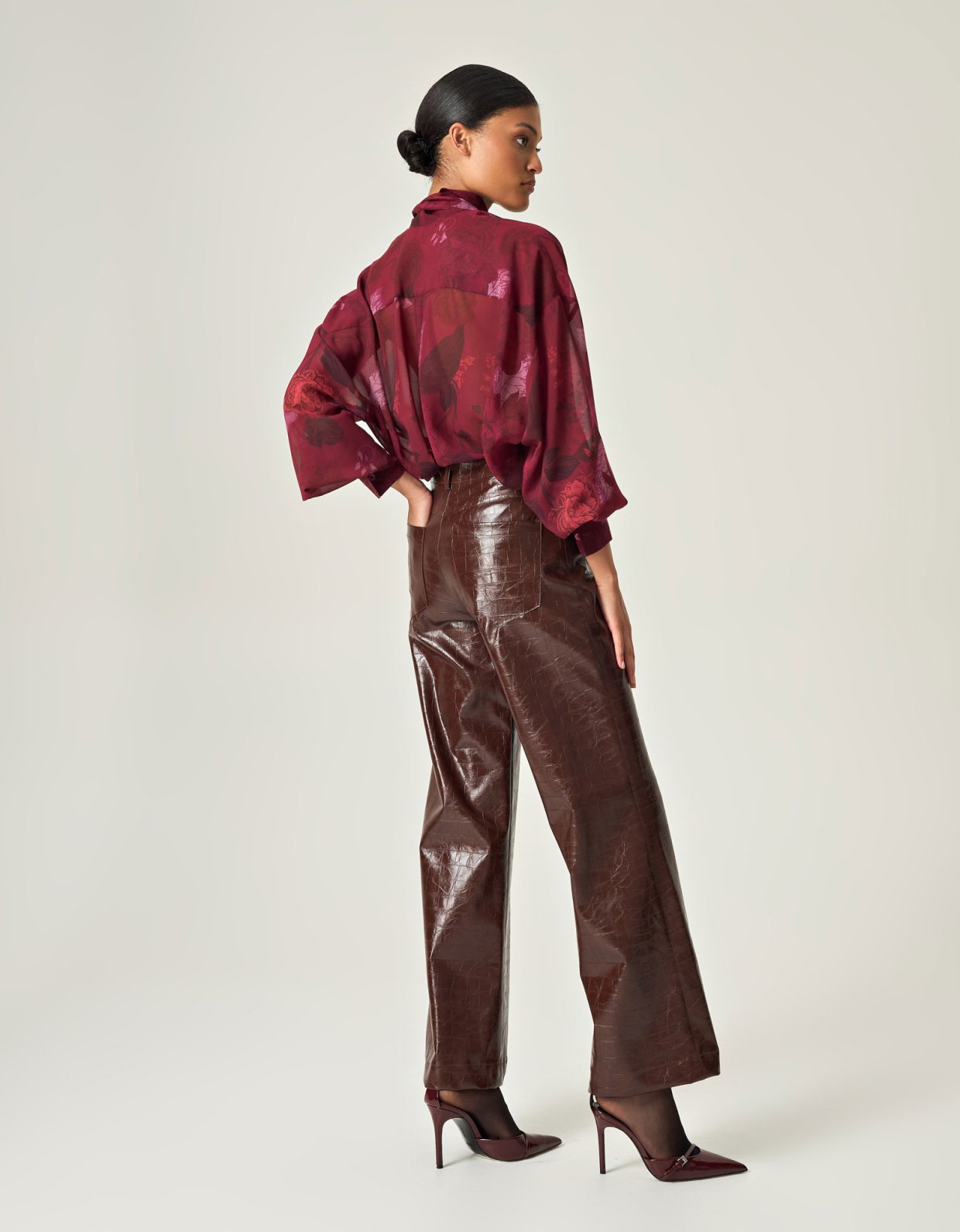 Eveleya Crimson allure oversized shirt