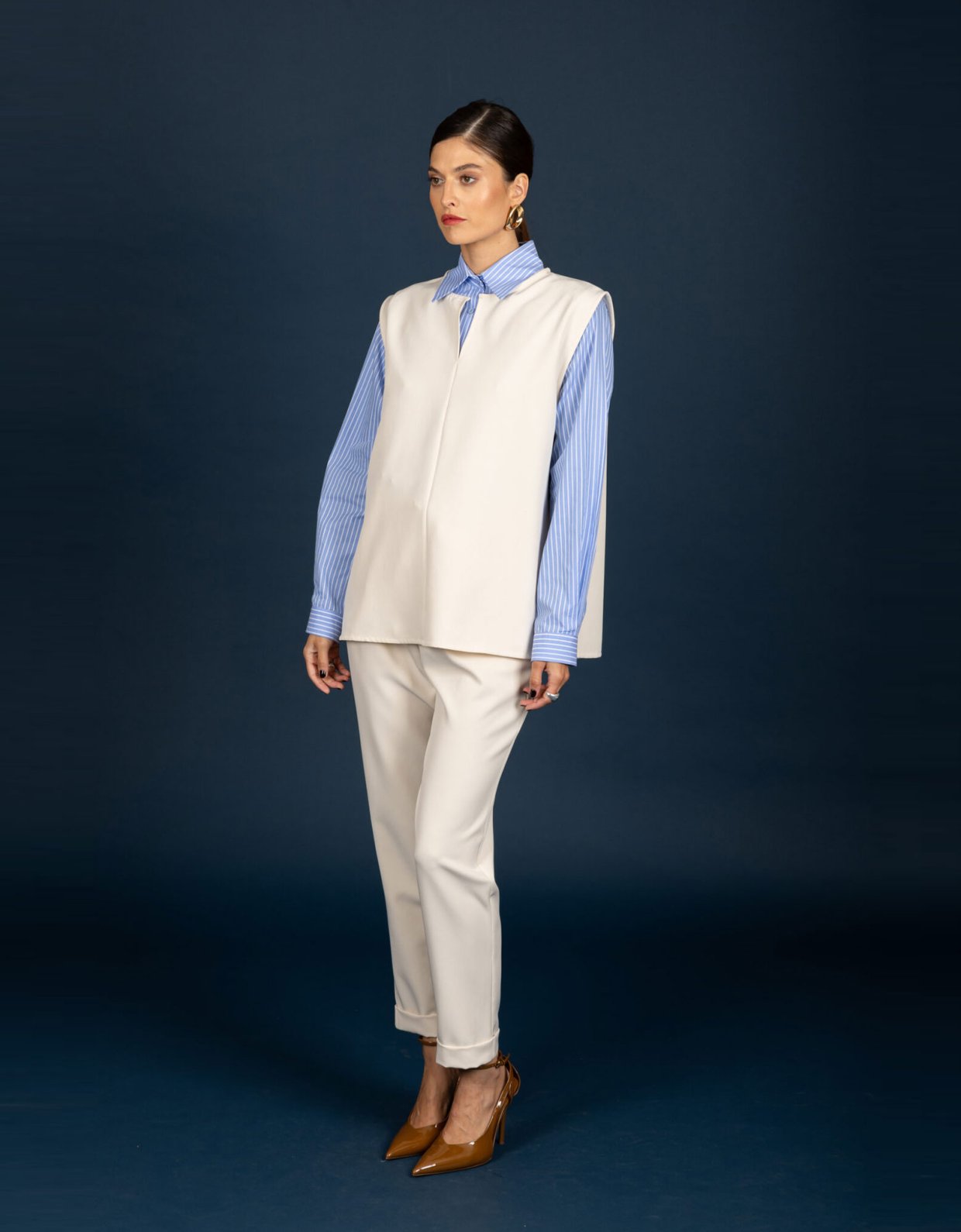 Chaton Marton oversize top vanilla