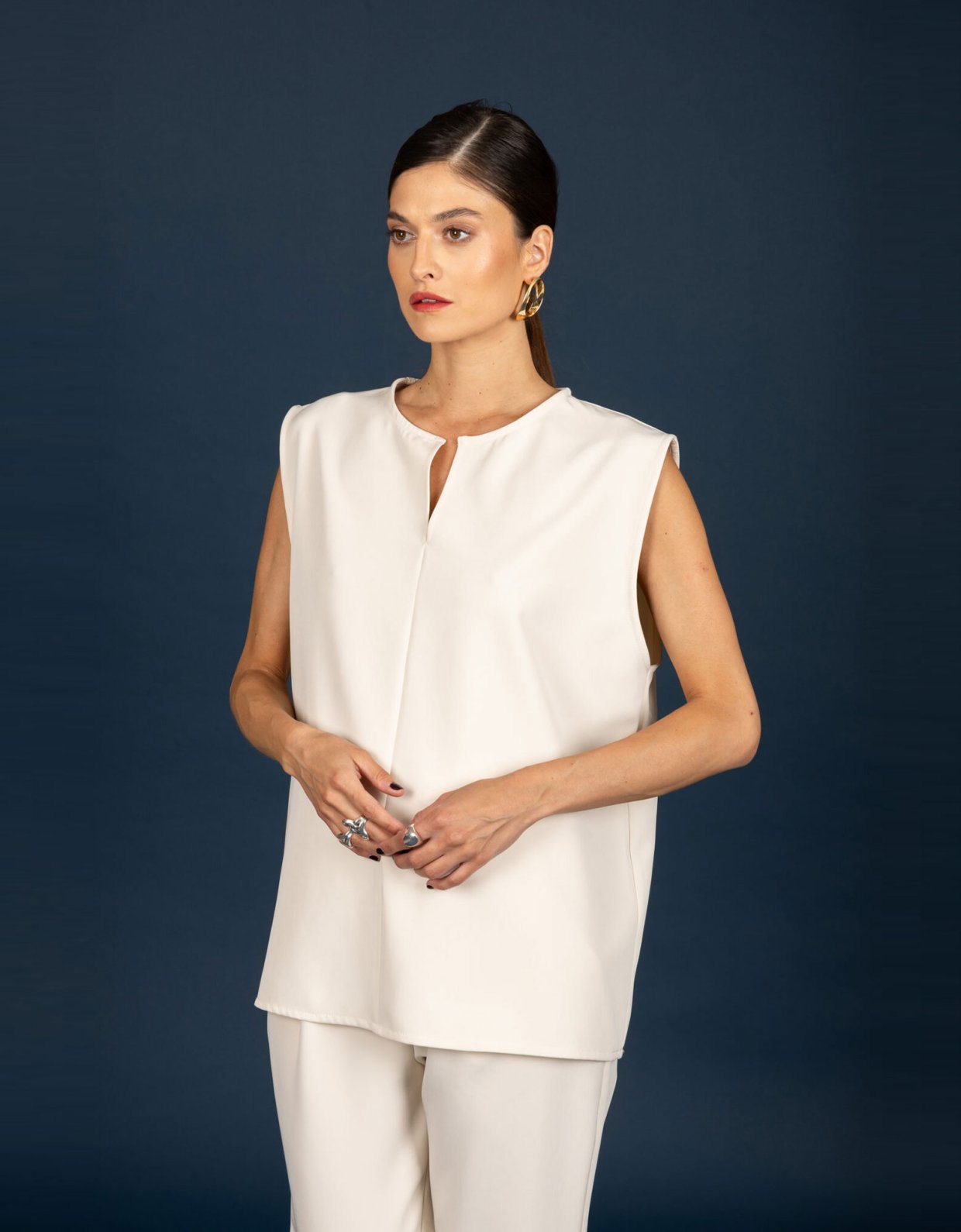 Chaton Marton oversize top vanilla