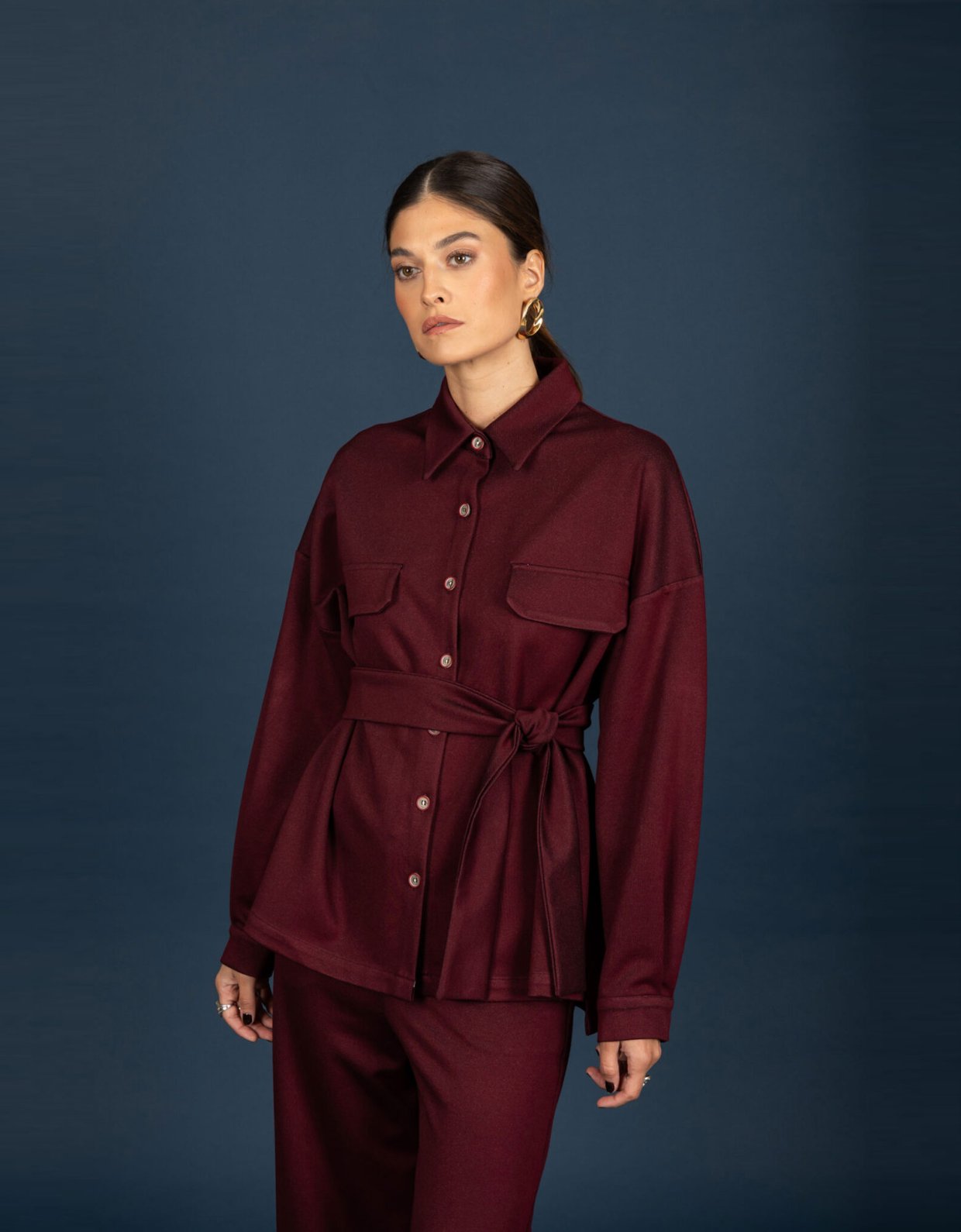 Chaton Craig oversize shirt bordeaux