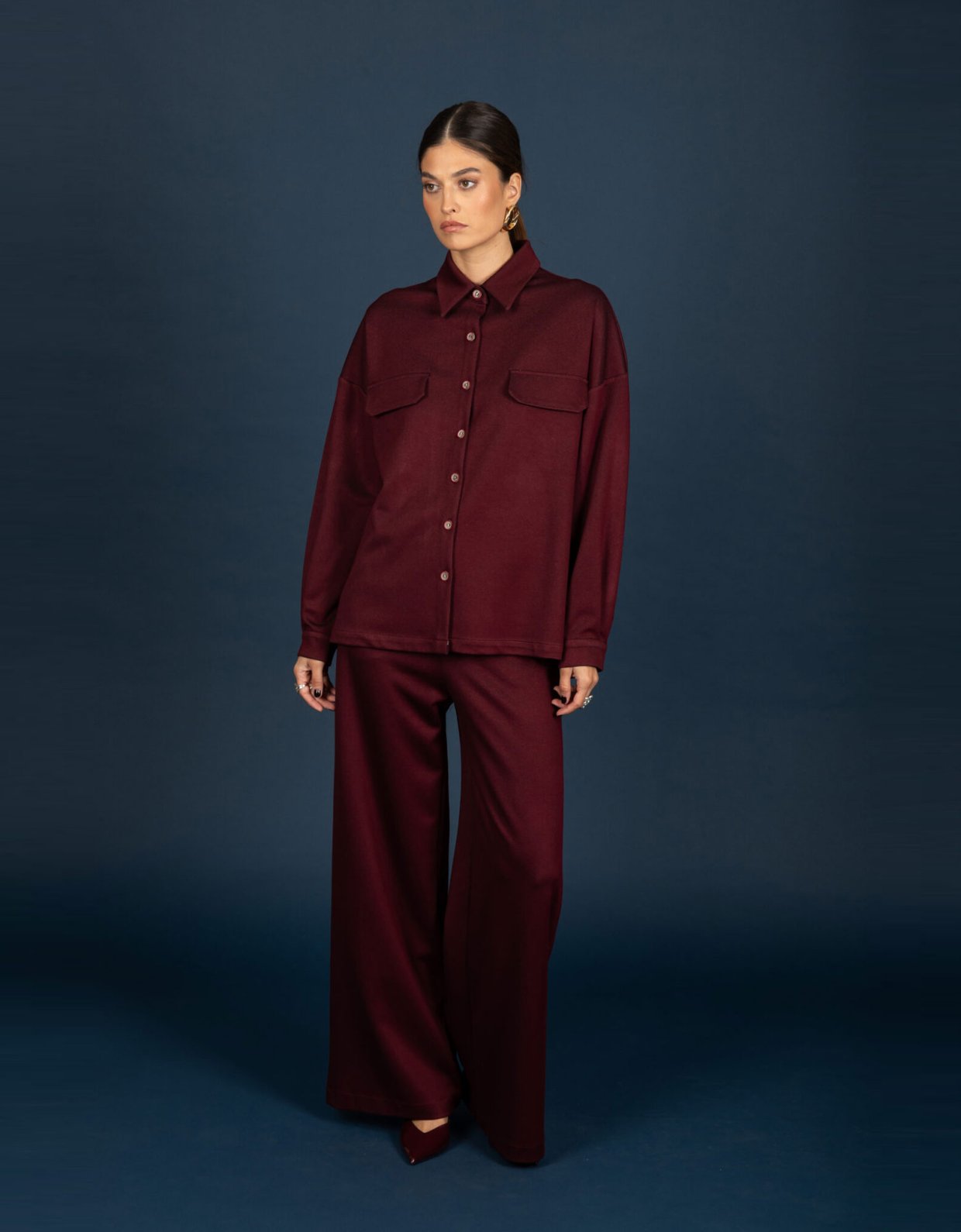 Chaton Craig oversize shirt bordeaux