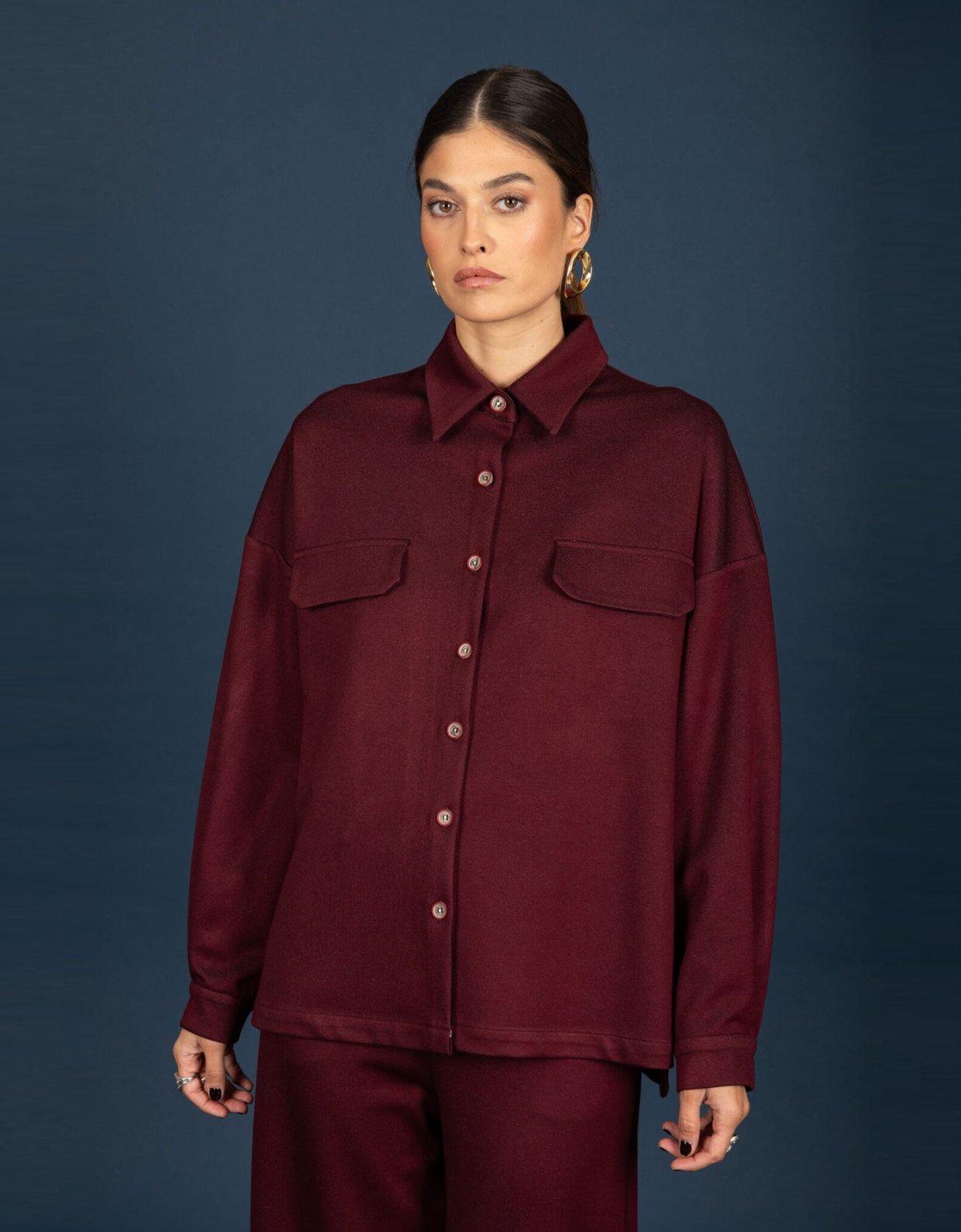 Chaton Craig oversize shirt bordeaux