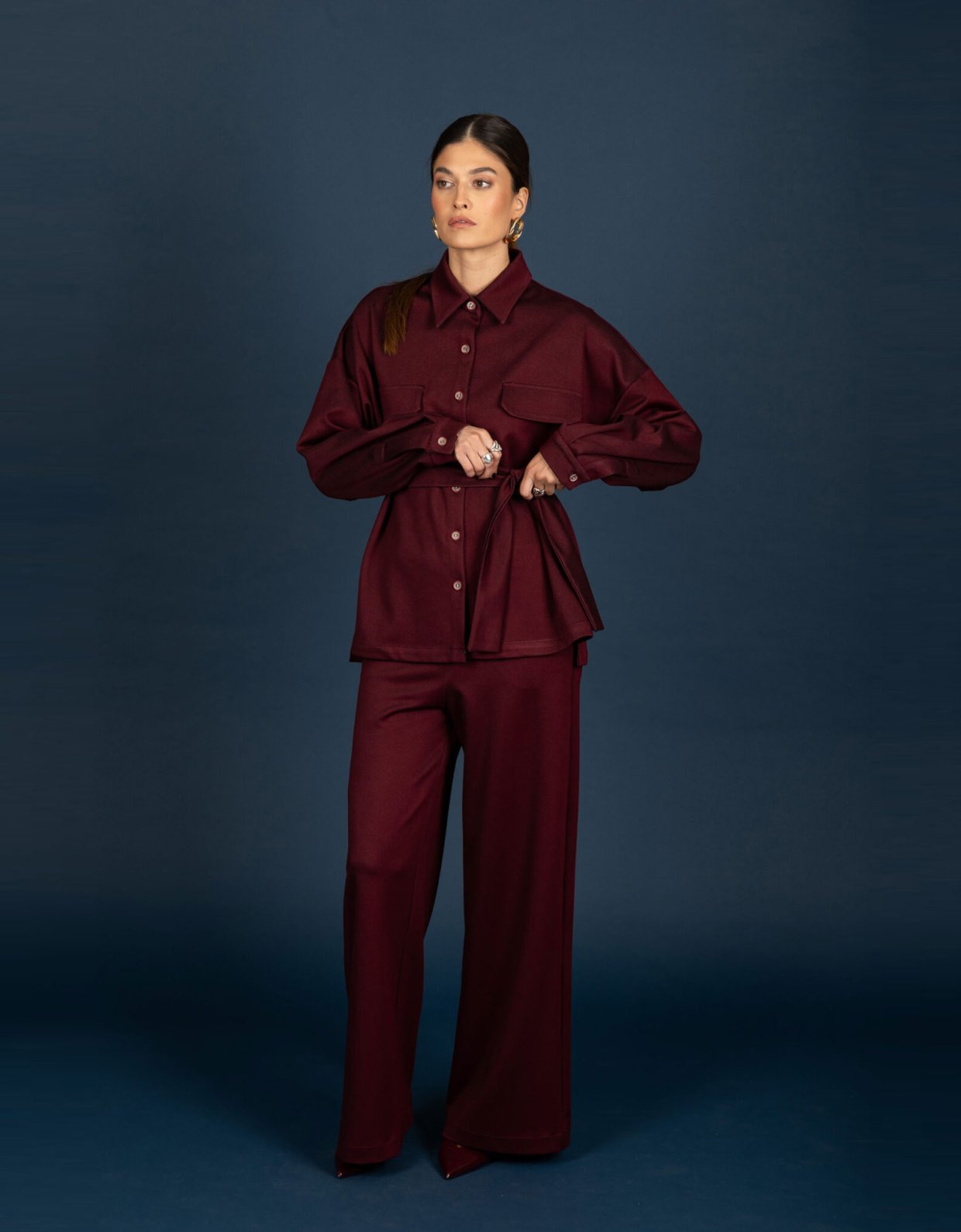 Chaton Craig oversize shirt bordeaux