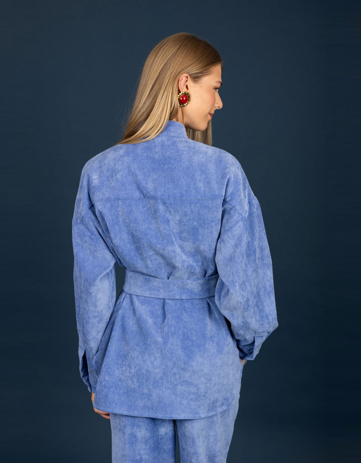 Chaton Gwen oversize shirt dark ciel